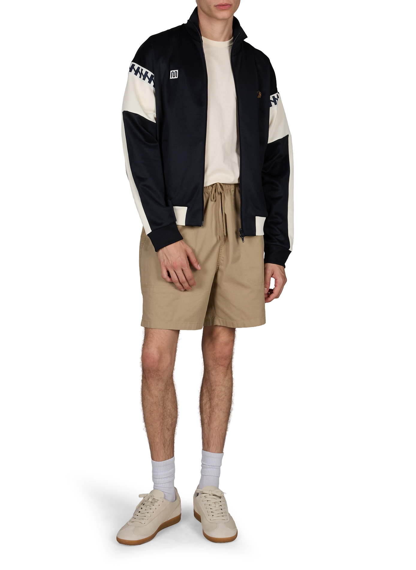 Tracksuit jacket with contrasting panels FRED PERRY Blue