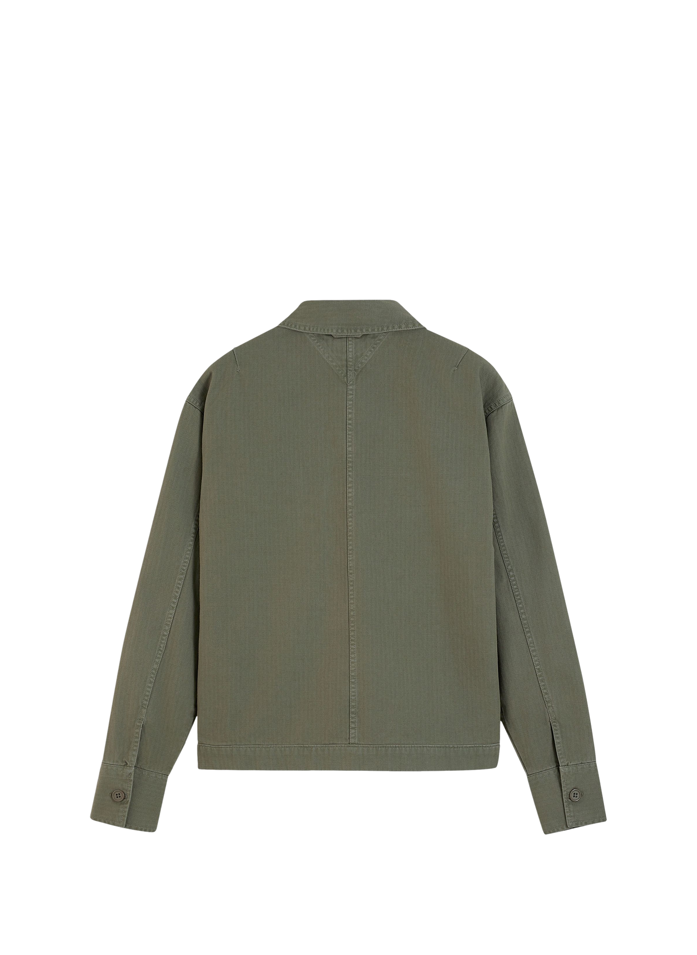 Einfarbiges Baumwollhemd TOMMY HILFIGER Khaki