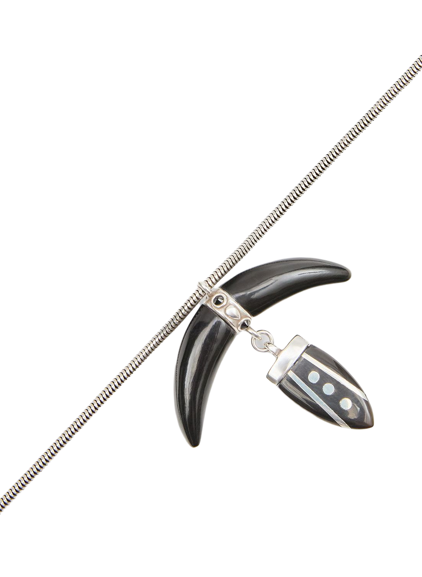 Collier Cala à pendentif demi-lune ISABEL MARANT Noir