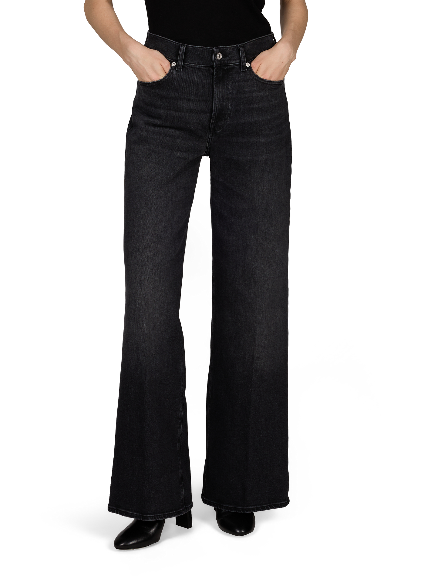 Jean large 7 FOR ALL MANKIND Noir