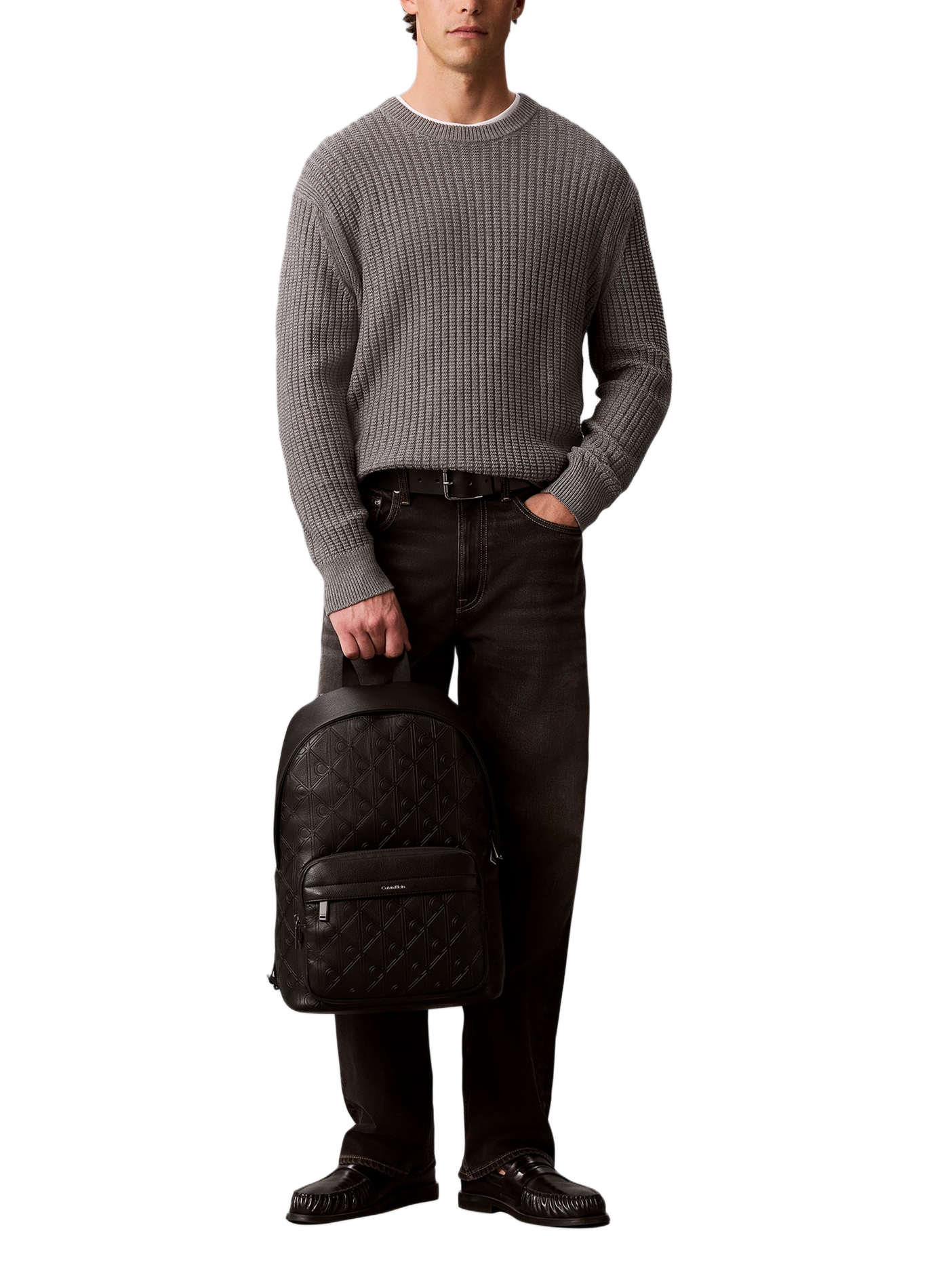 Sac à dos à logo gaufré CALVIN KLEIN Noir