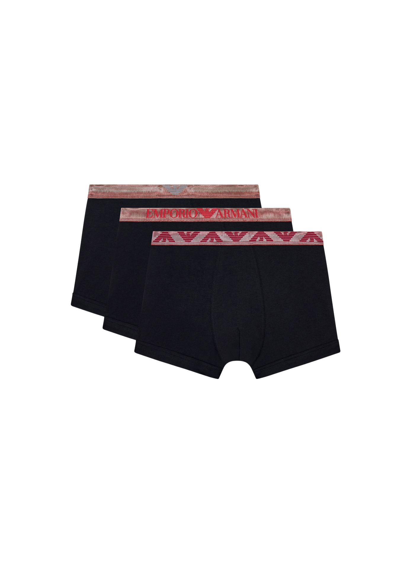 Pack mit 3 Boxershorts aus Baumwollmischung EMPORIO ARMANI Schwarz