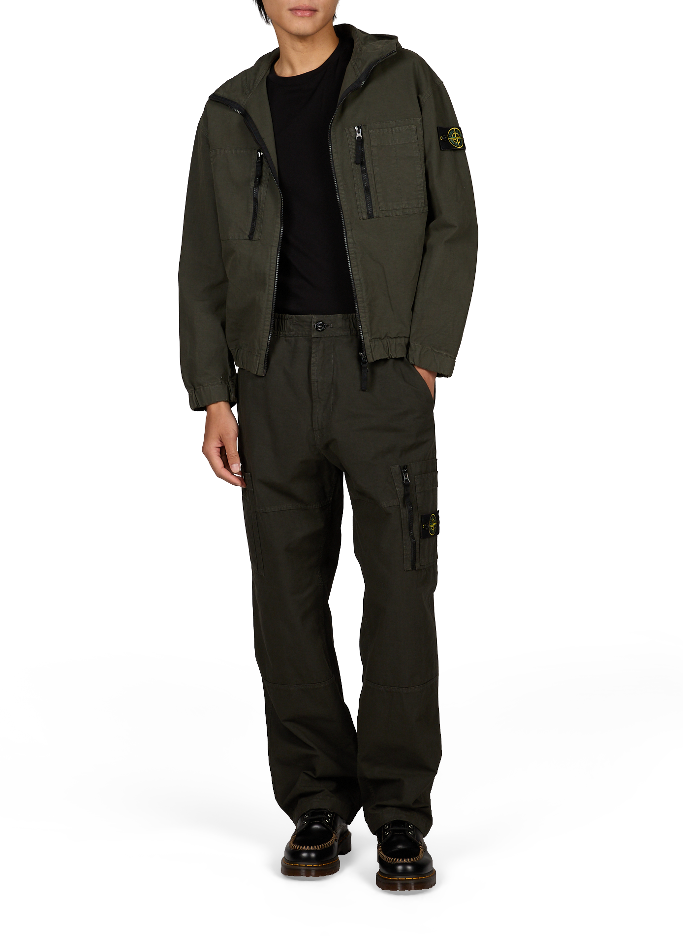 Pantalon droit STONE ISLAND Gris