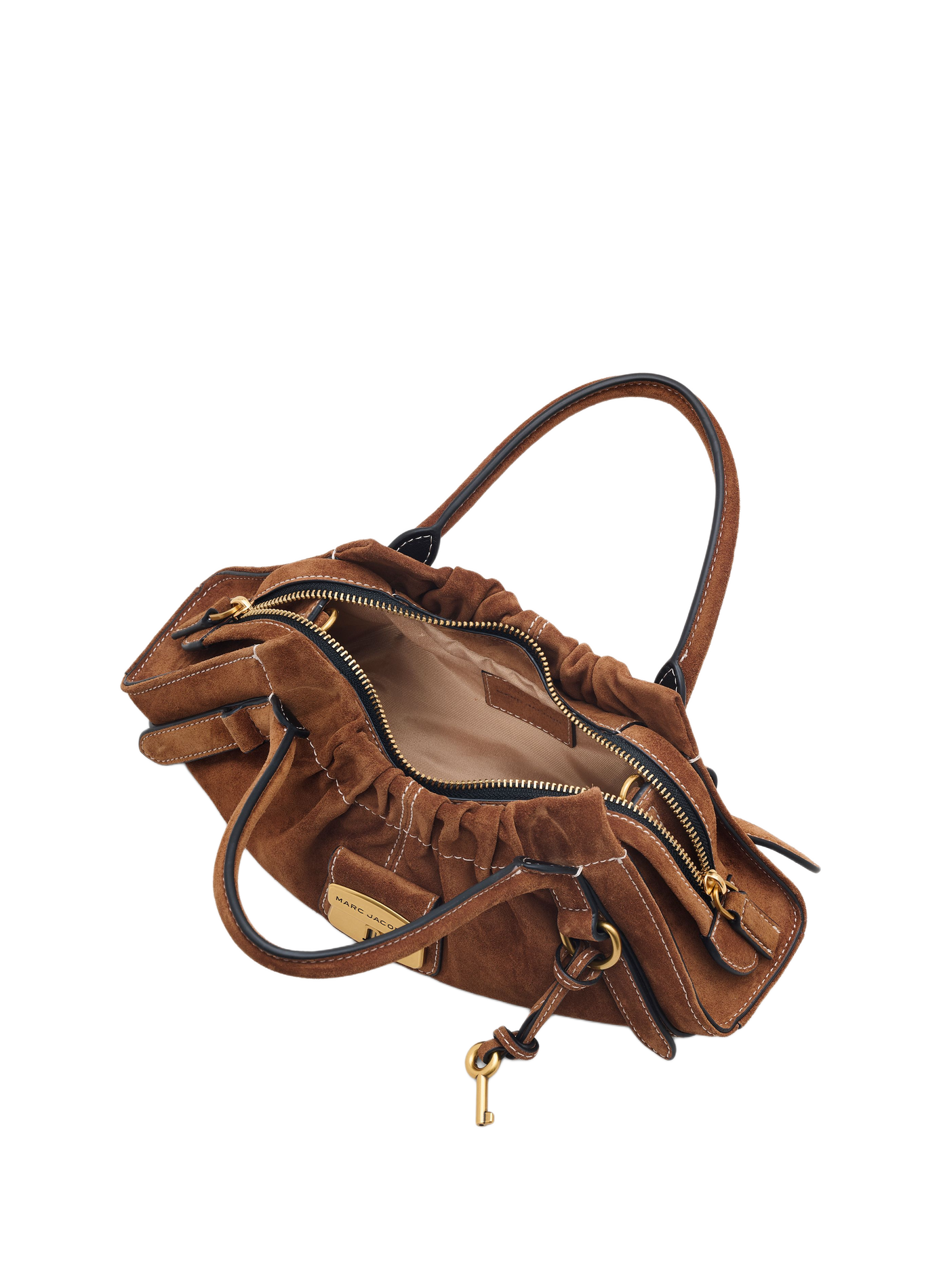 Handtasche Suede Cristina Small Satchel MARC JACOBS Braun
