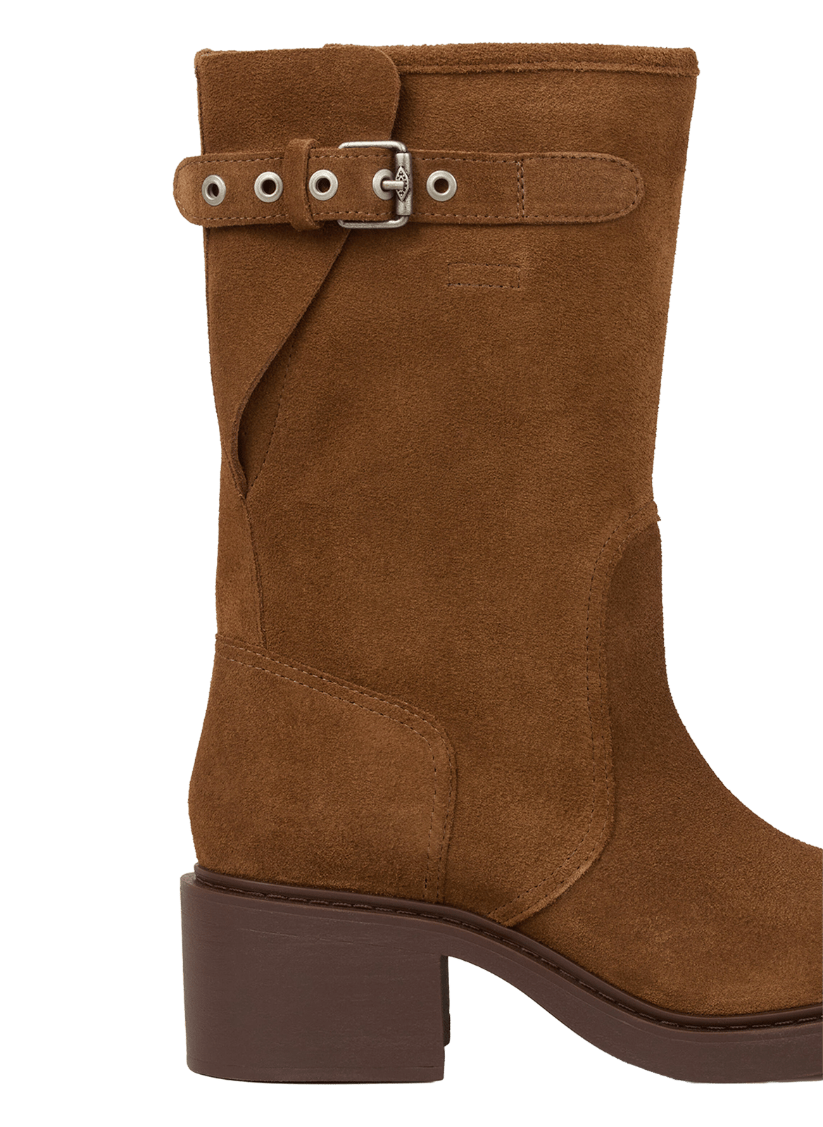 Bottes à bout rond en cuir cameron BA&SH Marron