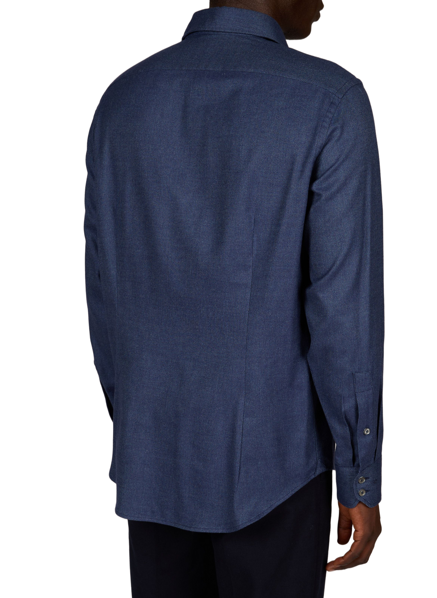 Cotton-blend jacquard-effect shirt VAN LAACK Blue