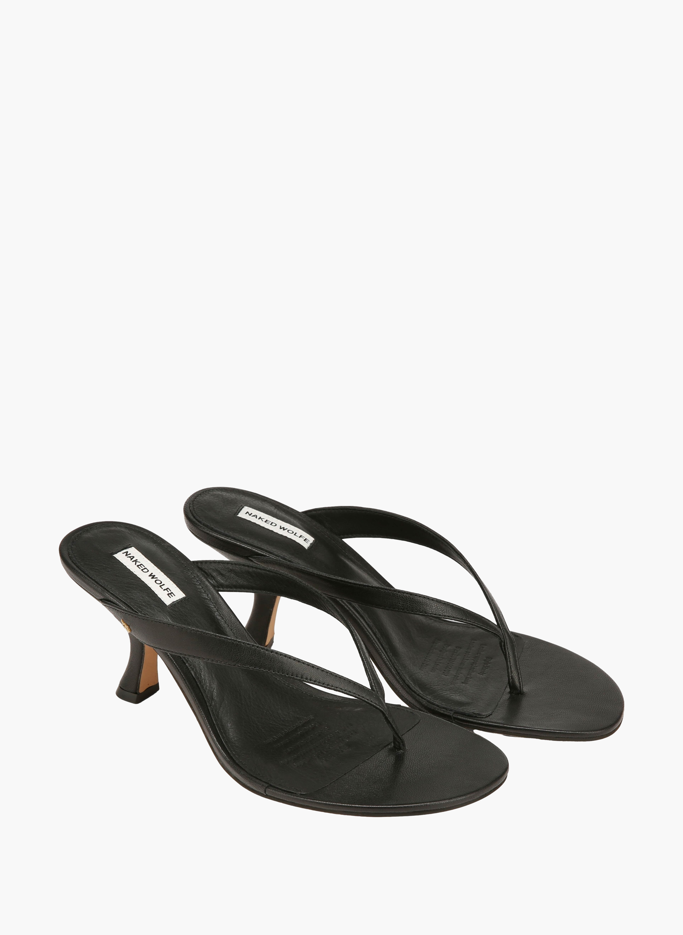 Mandy Pumps aus Leder NAKED WOLFE Schwarz