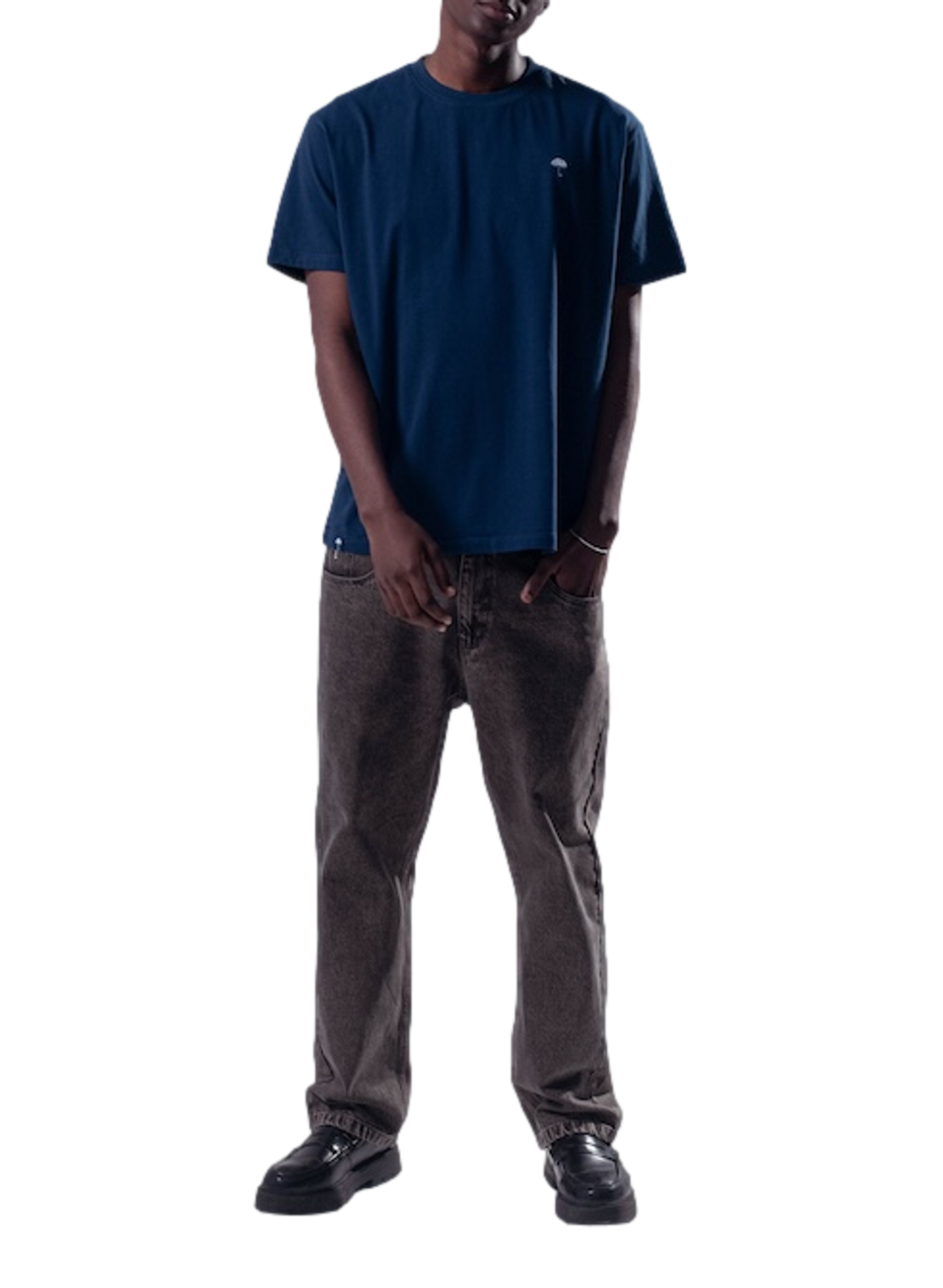 Straight T-shirt with embroidered logo | Blue HELAS CAPS Men