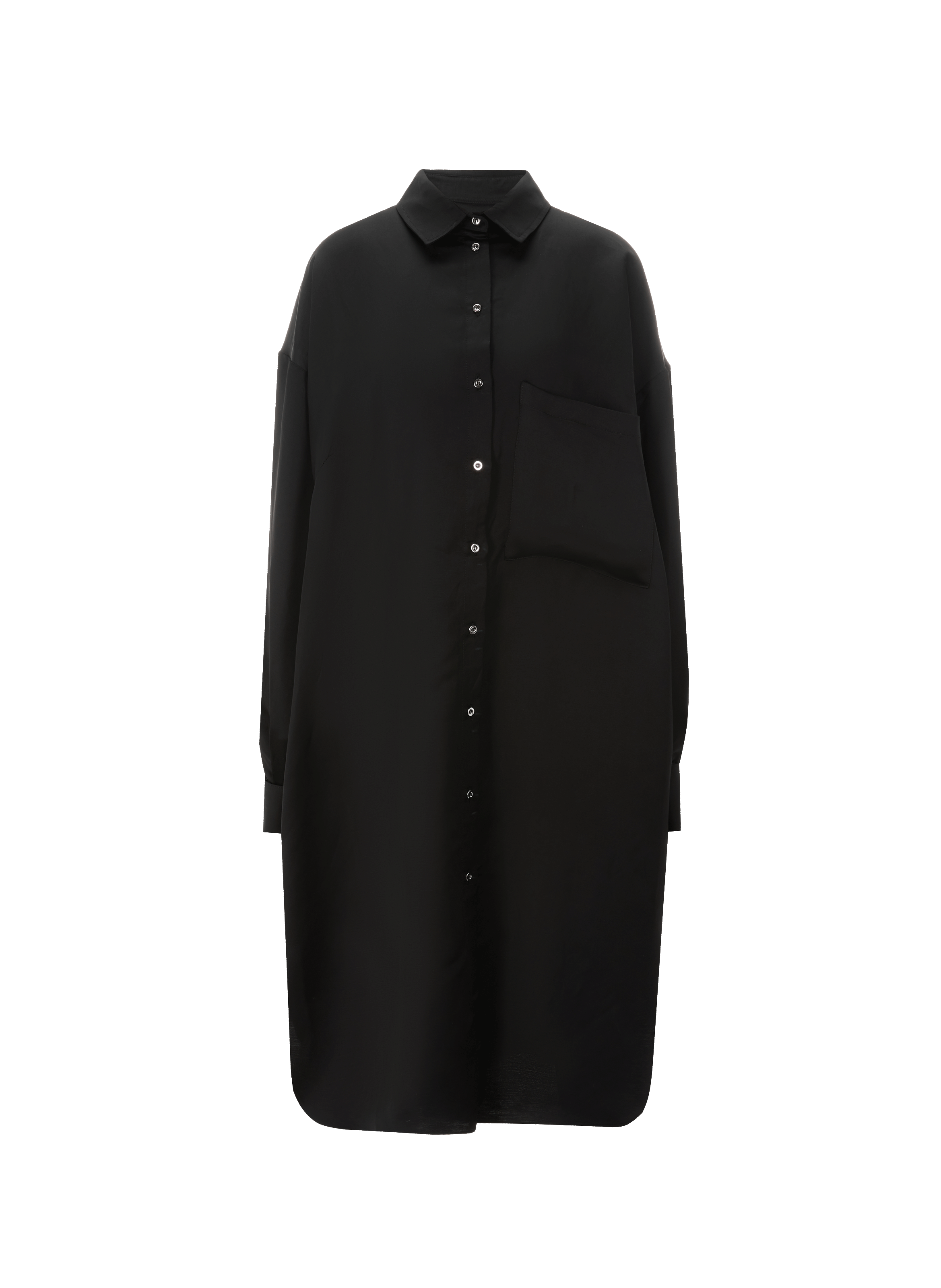 Robe oversize en lin satiné mélangé