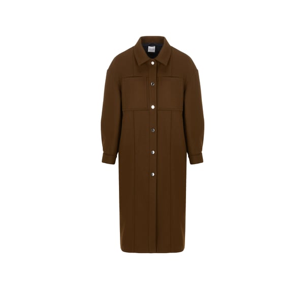 Manteau Bauhaus en laine mélangée