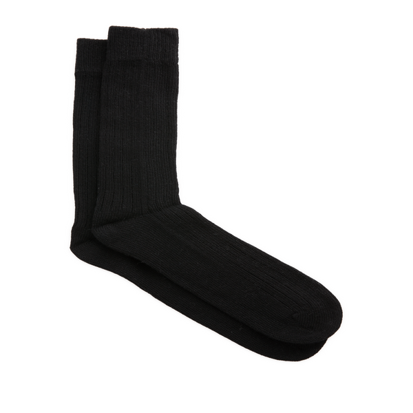 The Social Sunday Long Wool Socks In Black