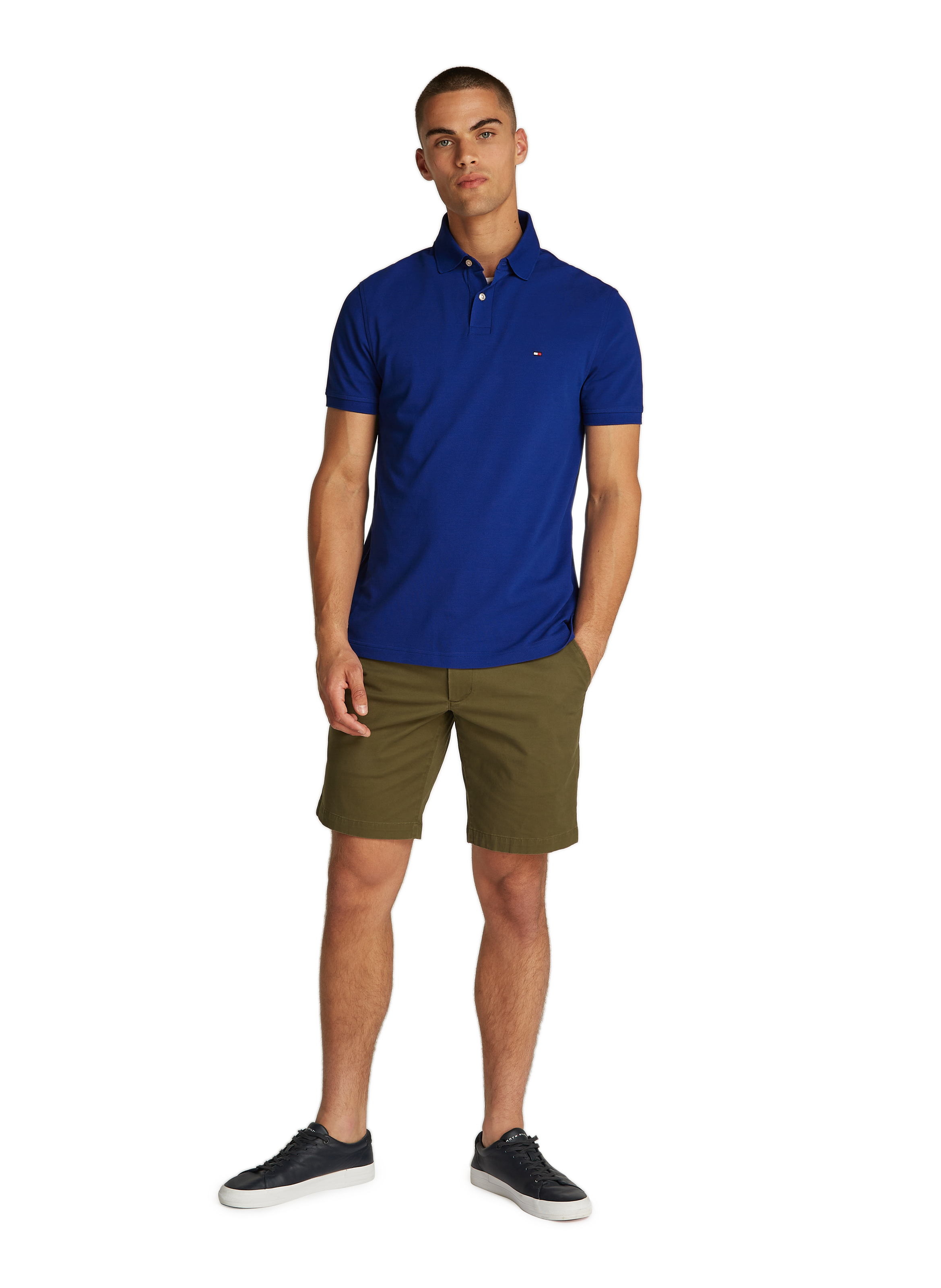 Organic cotton piqué polo shirt TOMMY HILFIGER Blue