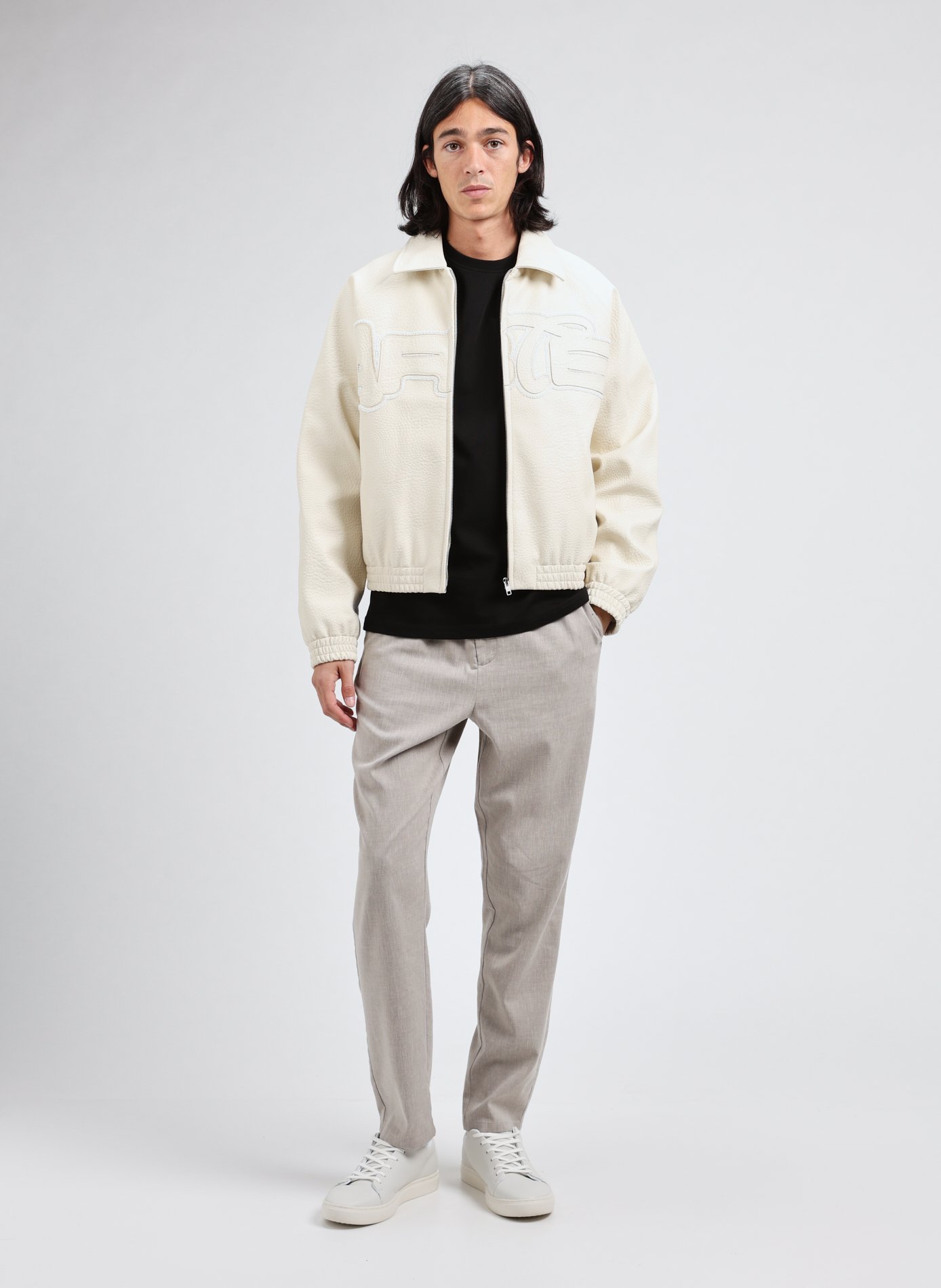 Grained logo jacket ARTE ANTWERP Beige