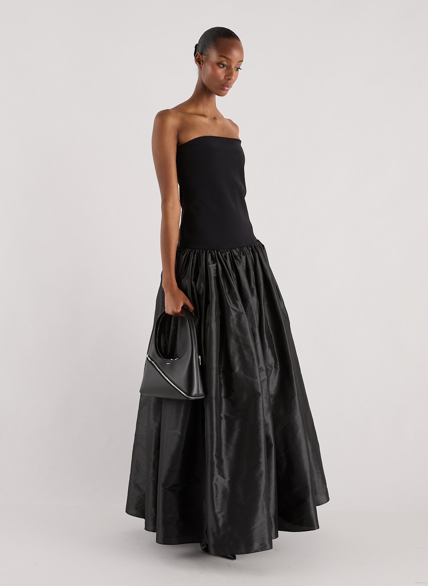 Leather Zip Baguette Handbag COPERNI Black