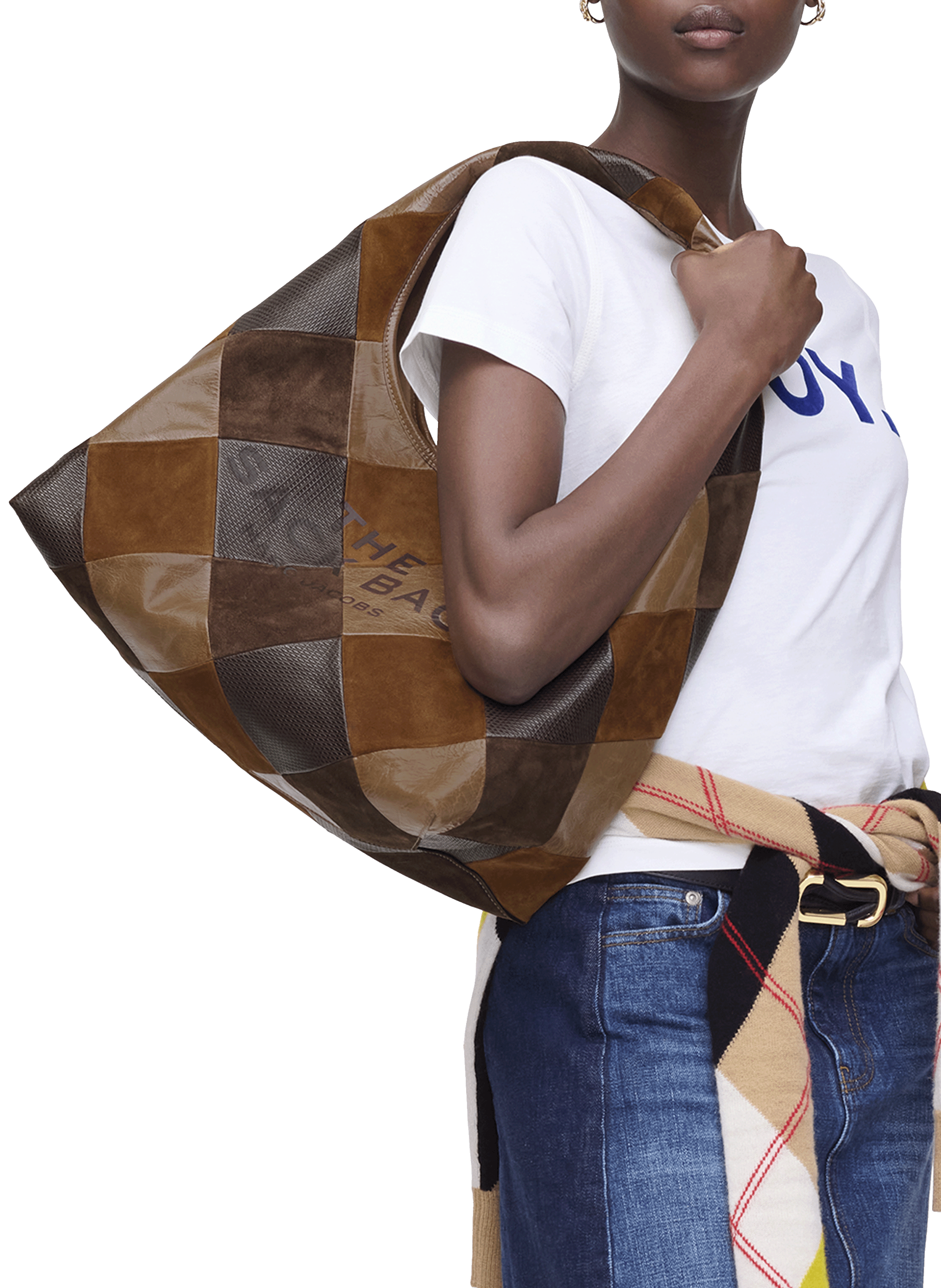 The Patchwork leather handbag MARC JACOBS Brown