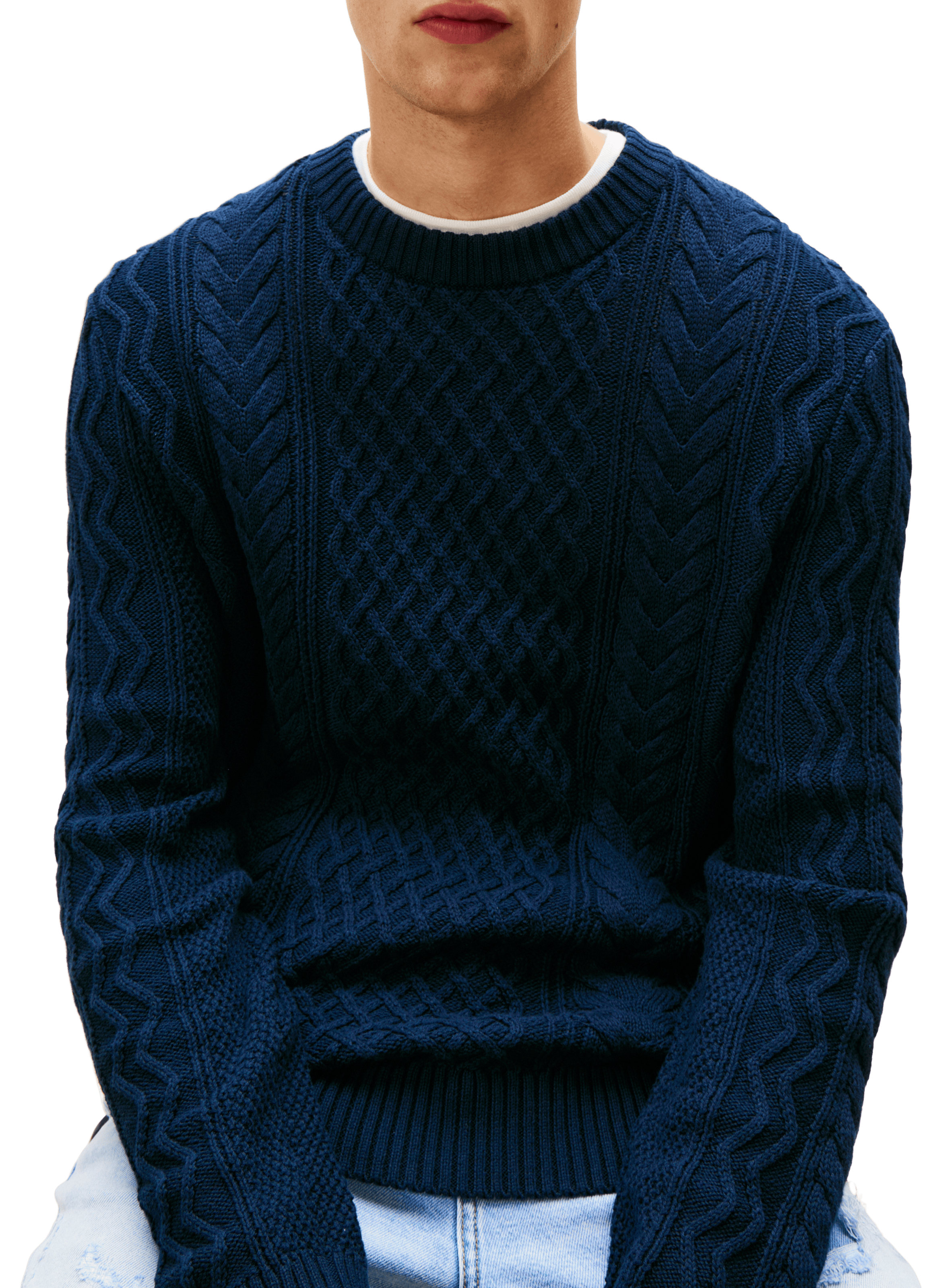 Cable knit jumper TOMMY HILFIGER Blue