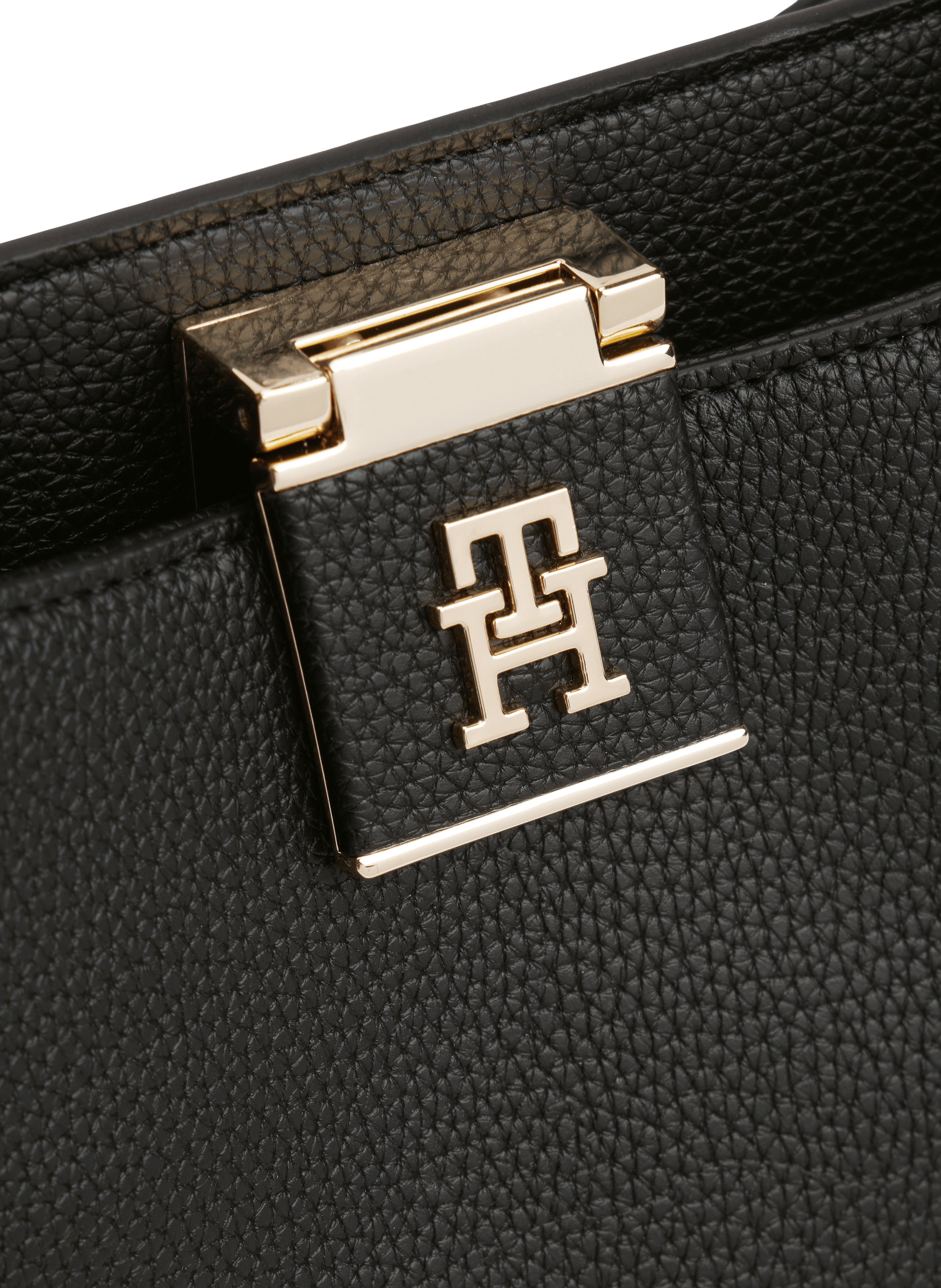 Sac bandoulière en cuir grainé  TOMMY HILFIGER Noir