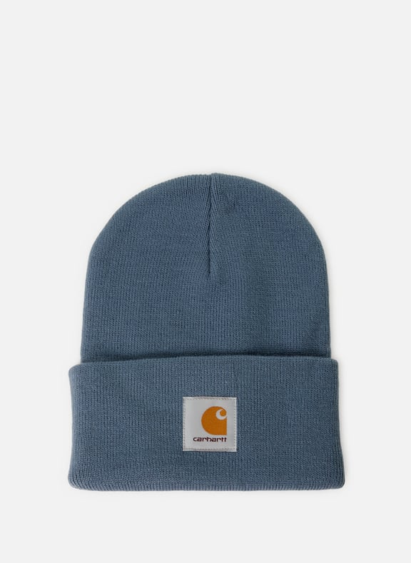 Logo beanie Blue by CARHARTT WIP CARHARTT WIP Logo beanie Blue