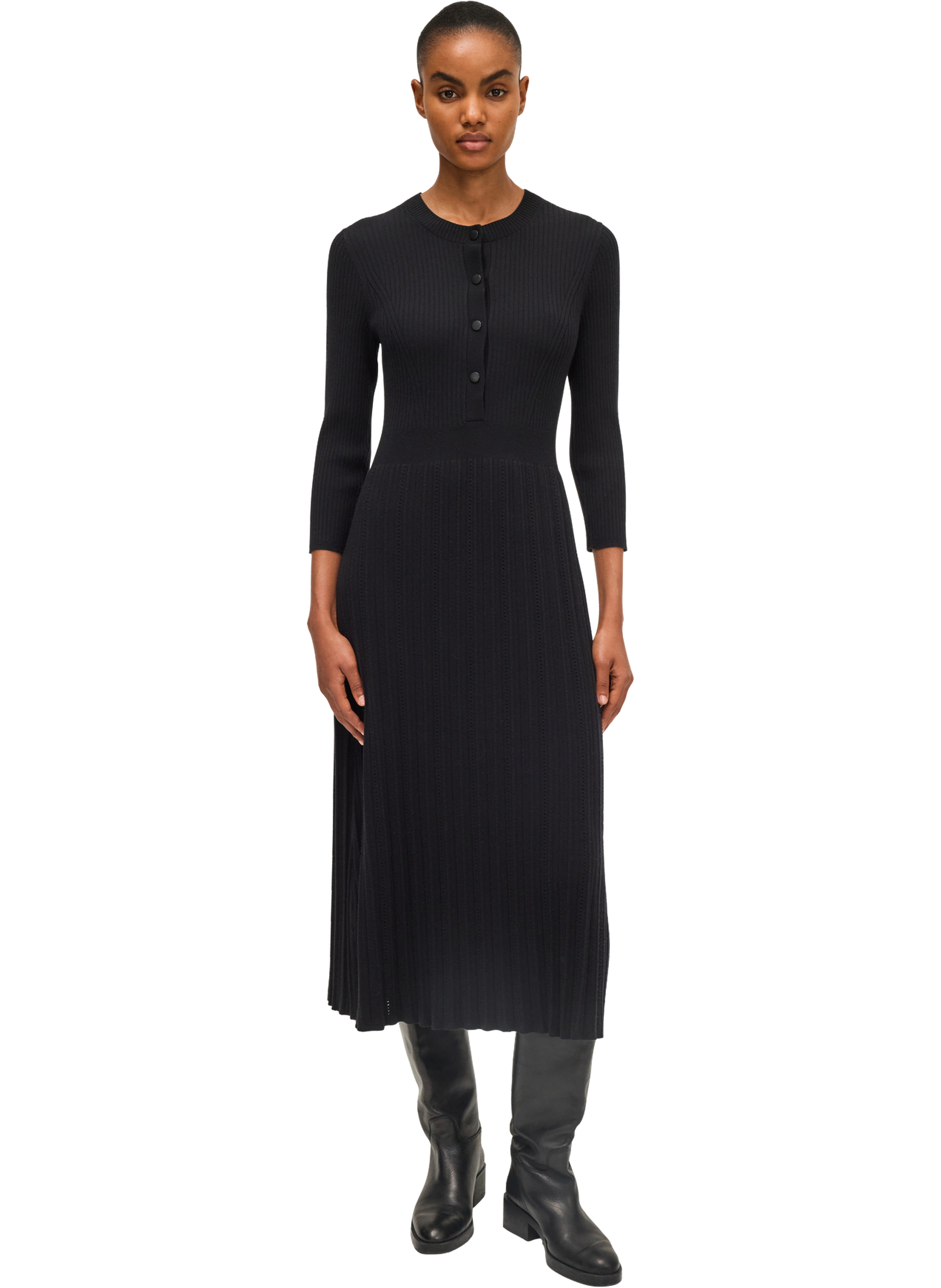 Robe longue en maille - lauria PABLO Noir