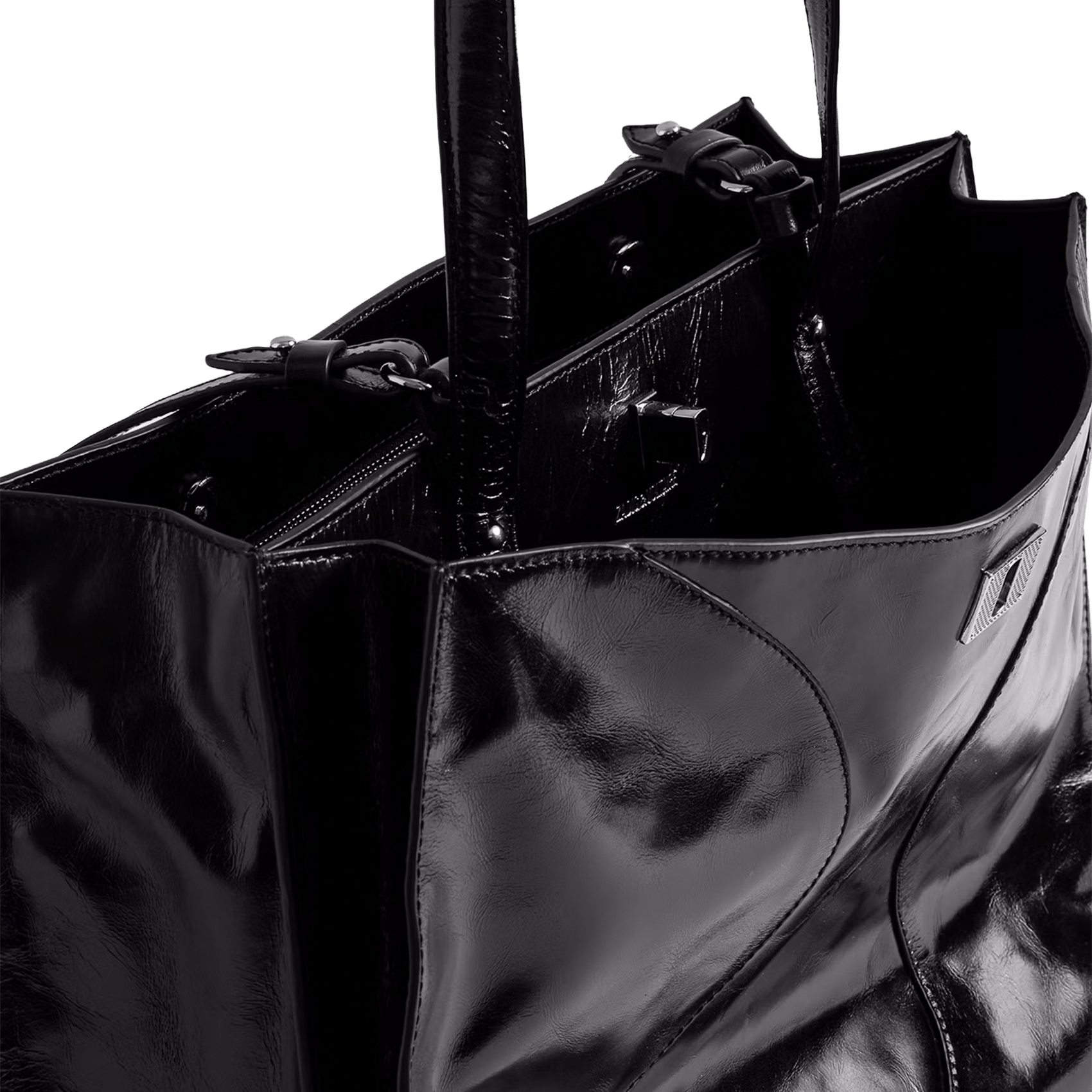 Sac vintage en cuir verni jack ZADIG&VOLTAIRE Noir