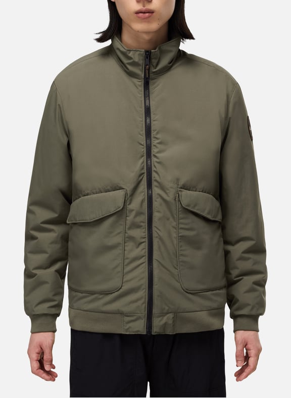 Recycled polyester-blend windbreaker jacket Green by NAPAPIJRI NAPAPIJRI Recycled polyester-blend windbreaker jacket Green