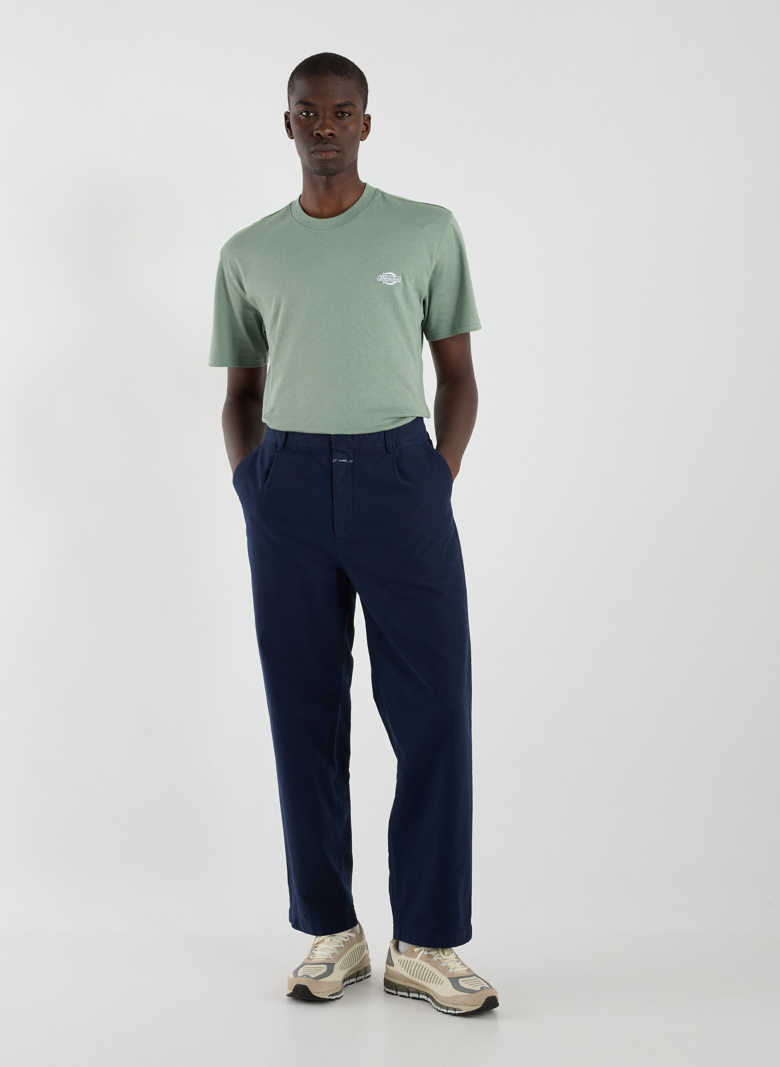 Pantalon ample en coton mélangé CLOSED Bleu