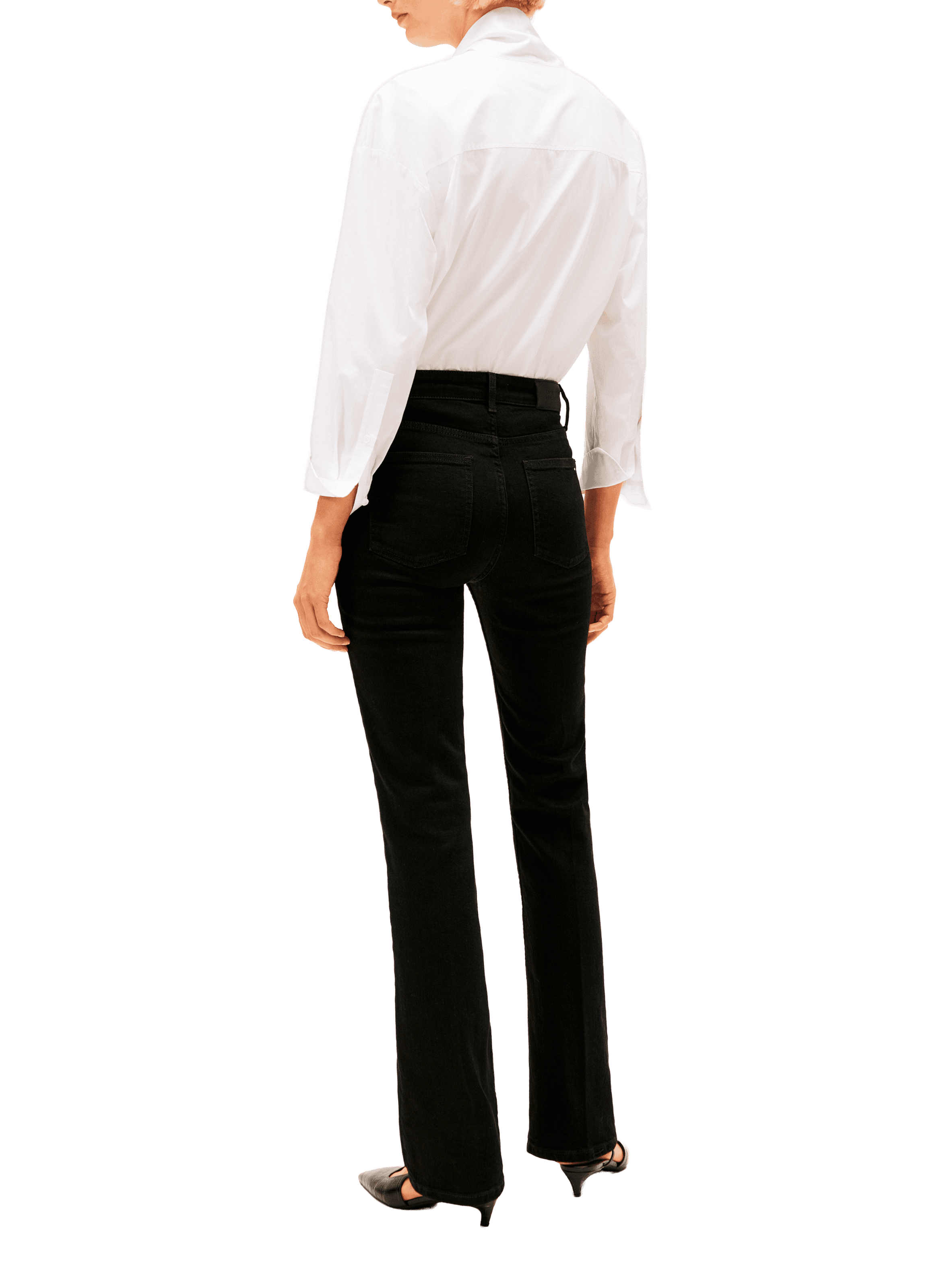 Jean boot-cut en coton mélangé TOMMY HILFIGER Noir