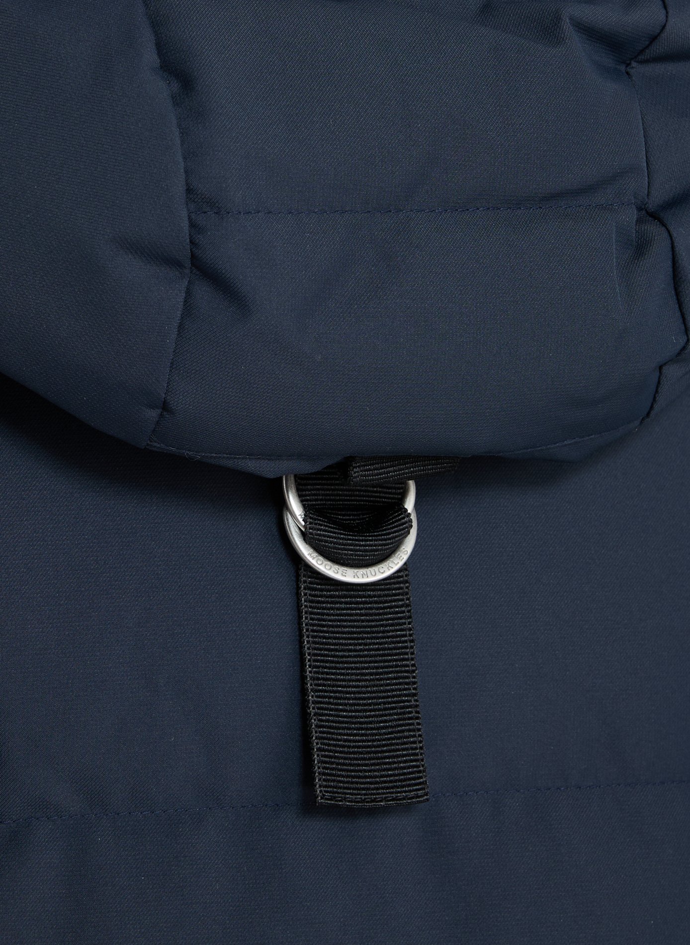 Quilted hooded puffer jacket MOOSE KNUCKLES Blue