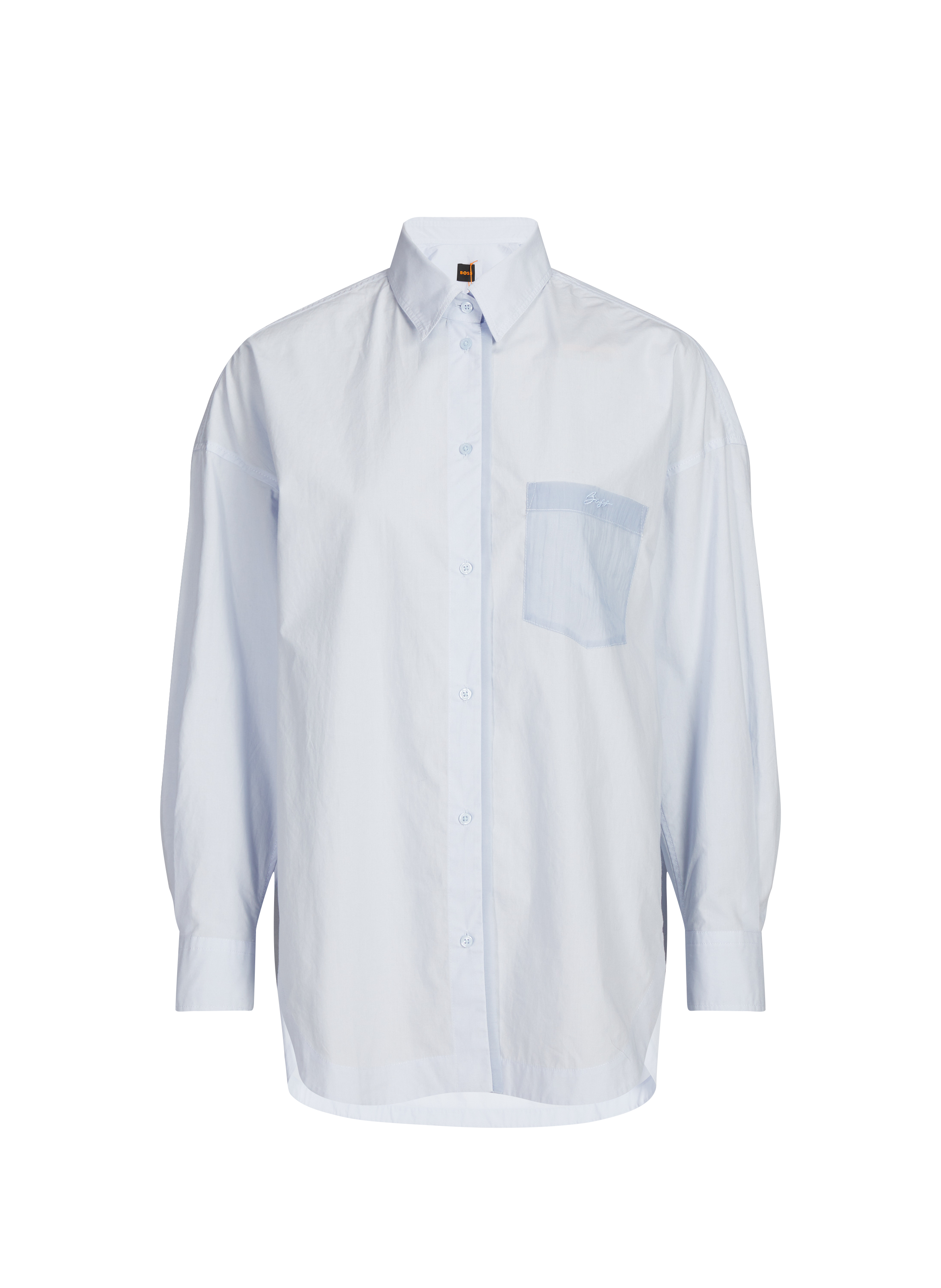 Oversized shirt with classic cotton collar BOSS Blue