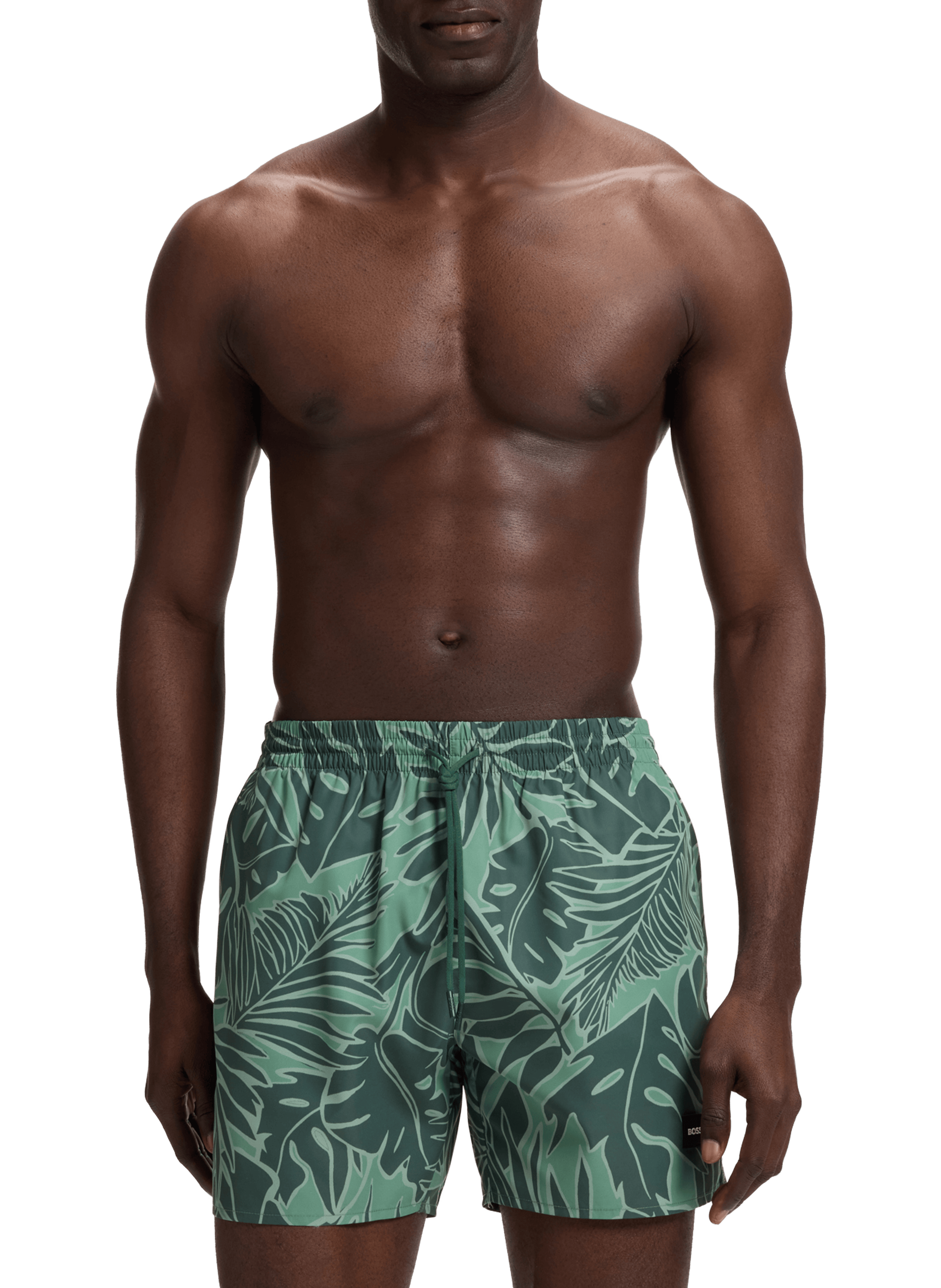 Piranha pattern swim shorts BOSS Green