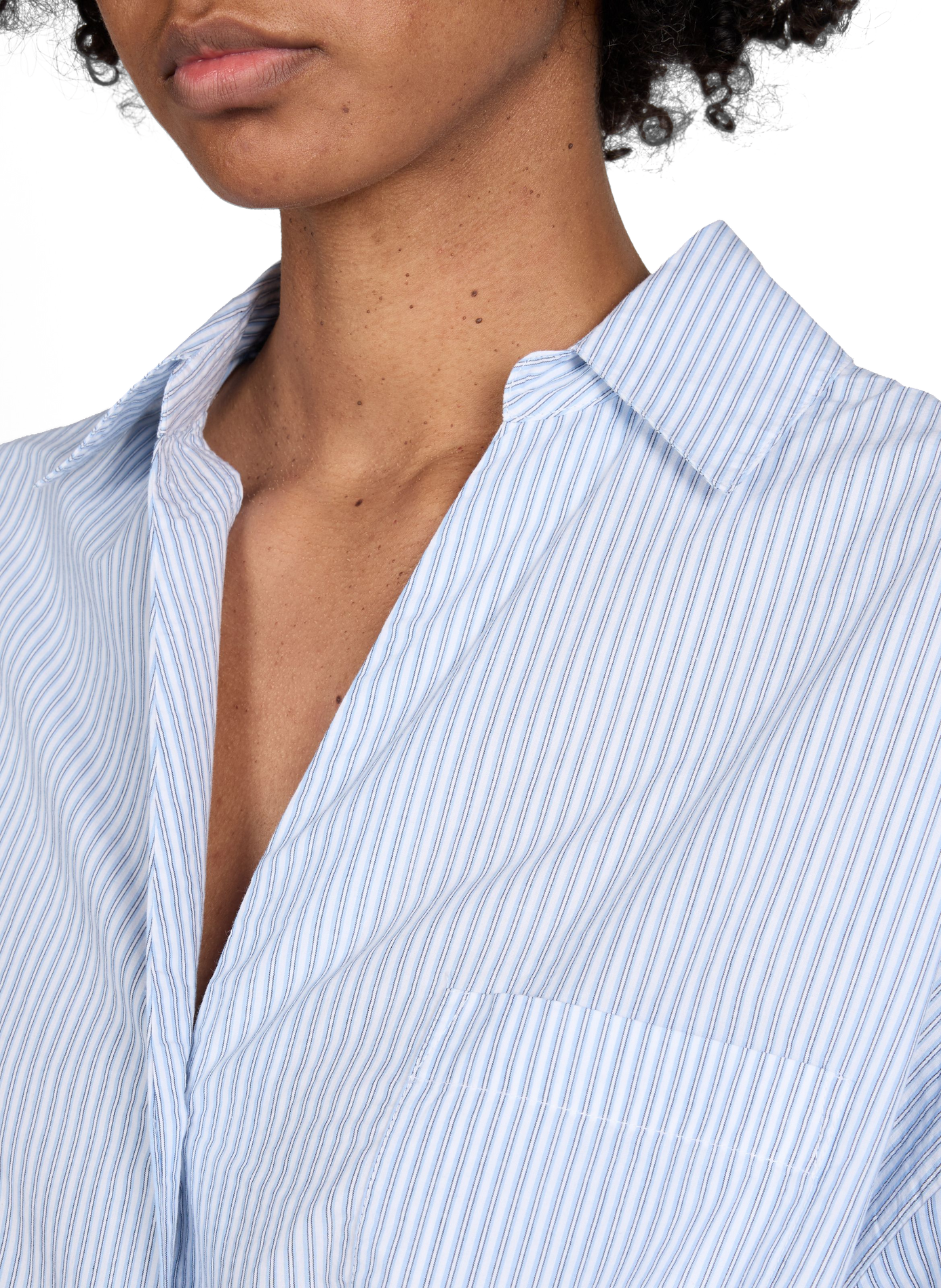 Robe-chemise à rayures Coney en coton BELLEROSE Bleu