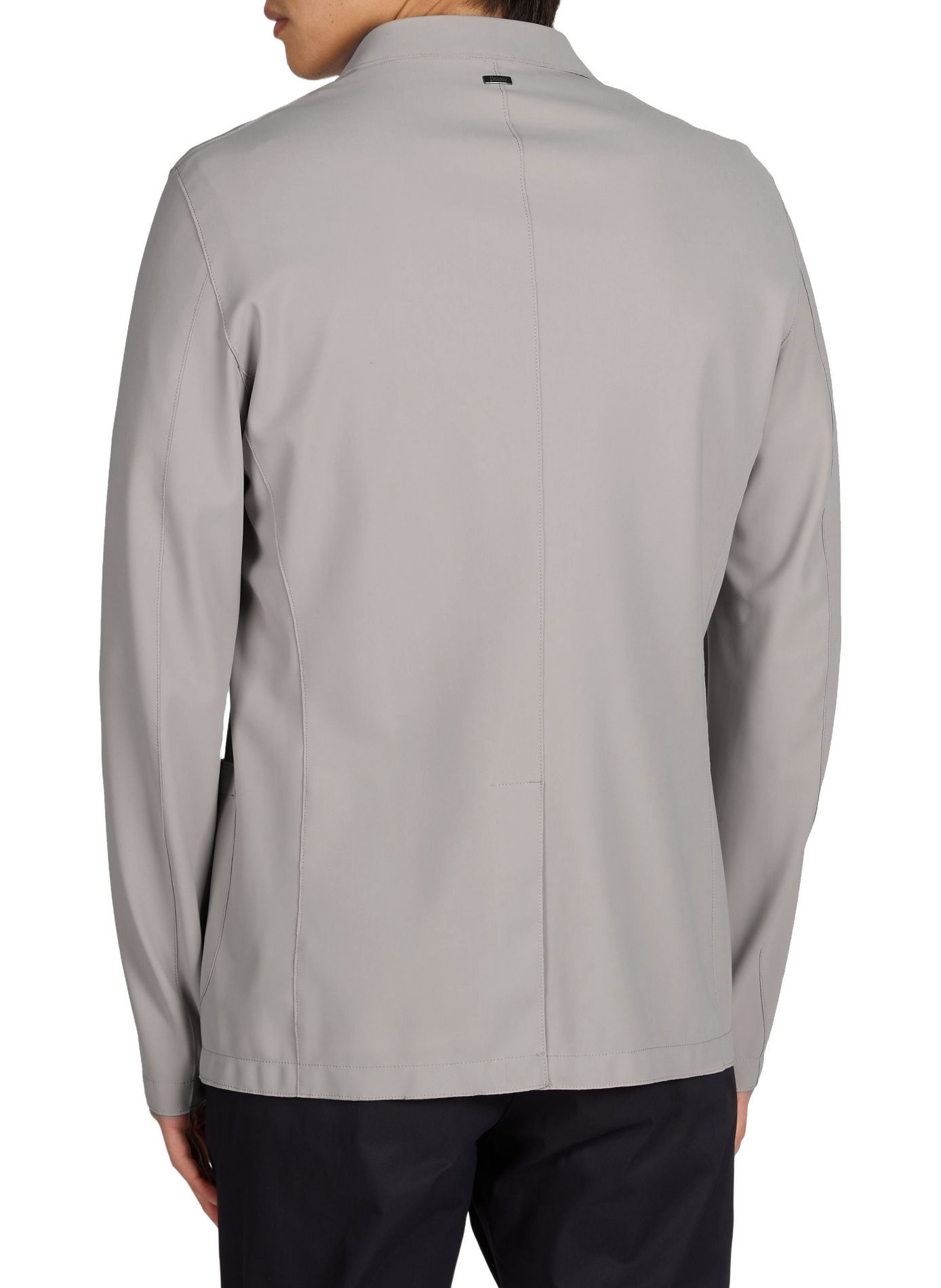 Solid straight blazer HERNO Grey