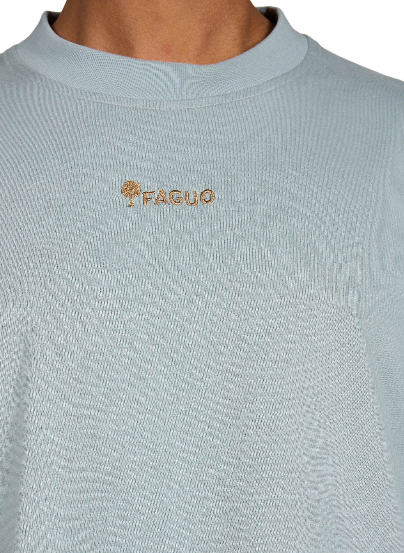 Embroidered straight fit Yellowstone recycled cotton t-shirt FAGUO Grey