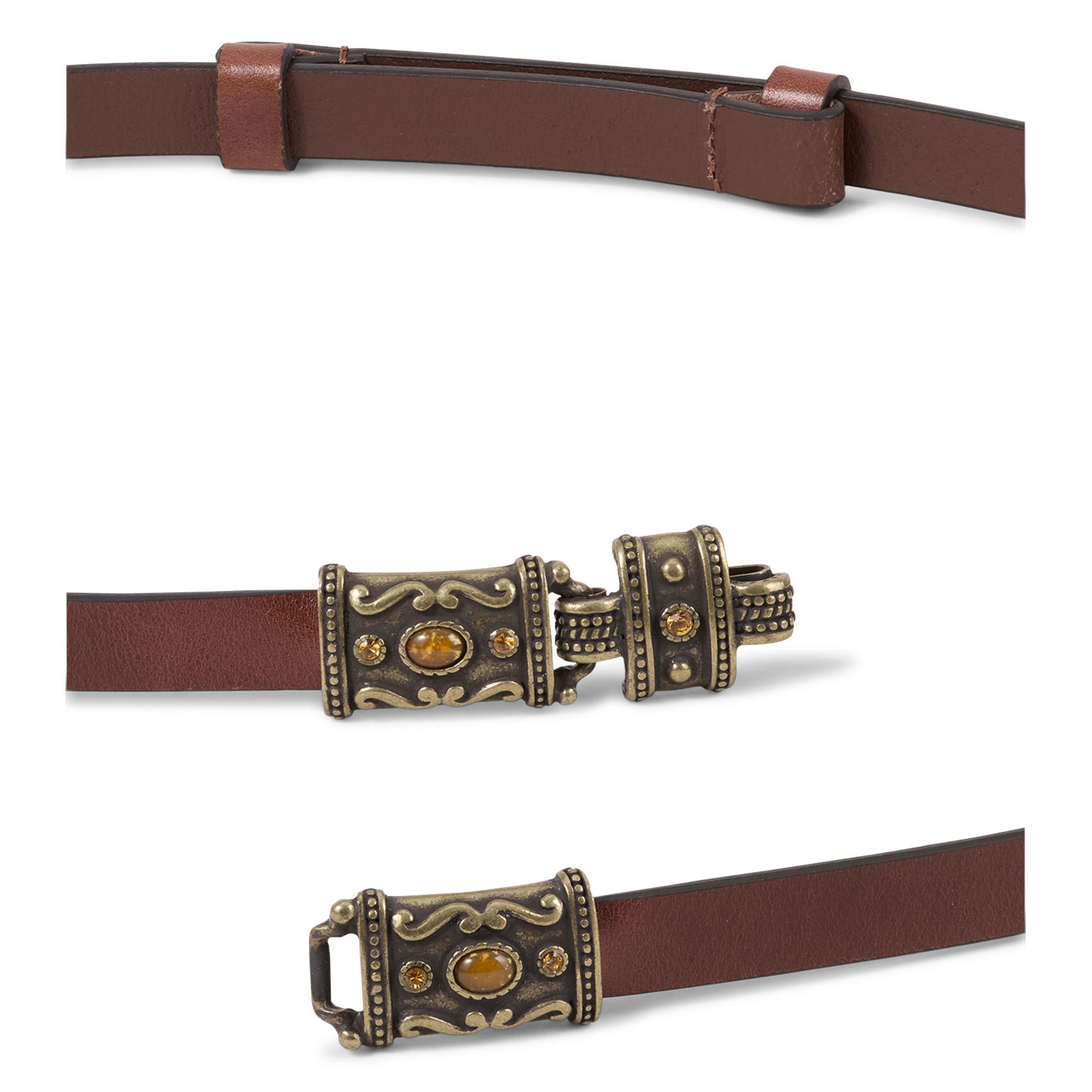 Ceinture en cuir bara BA&SH Marron