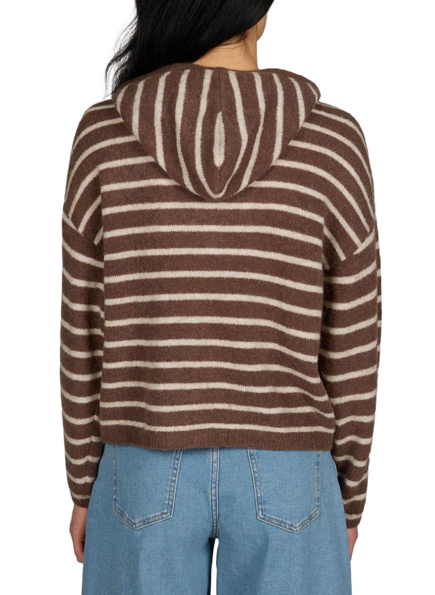 Striped wool blend cardigan MSCH Brown