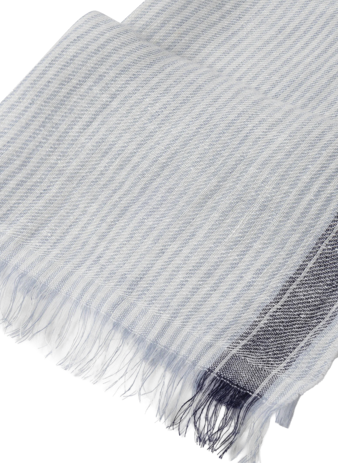 Striped linen scarf HACKETT Blue