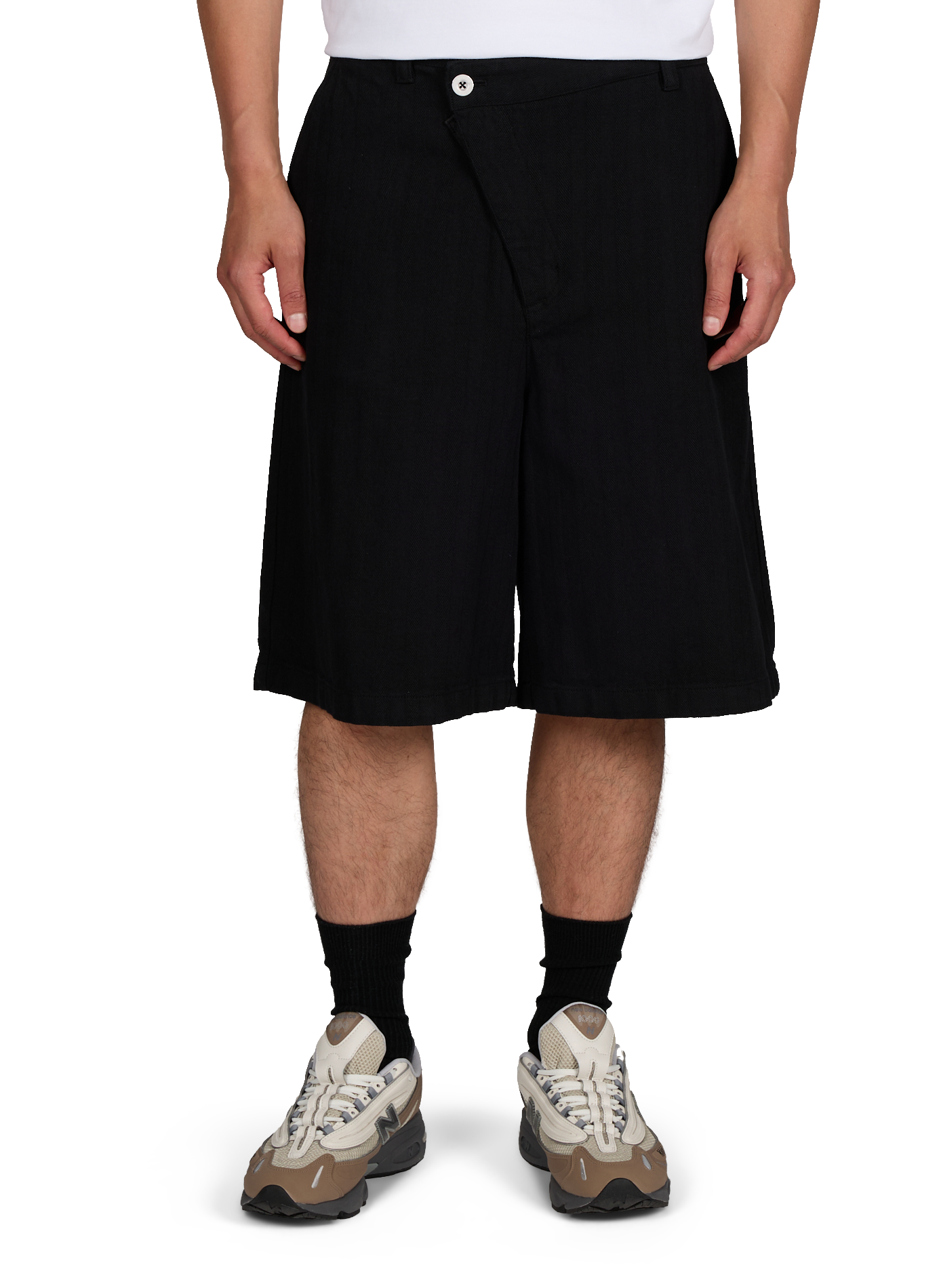 Short ample en maille texturée unie MERELY MADE Noir