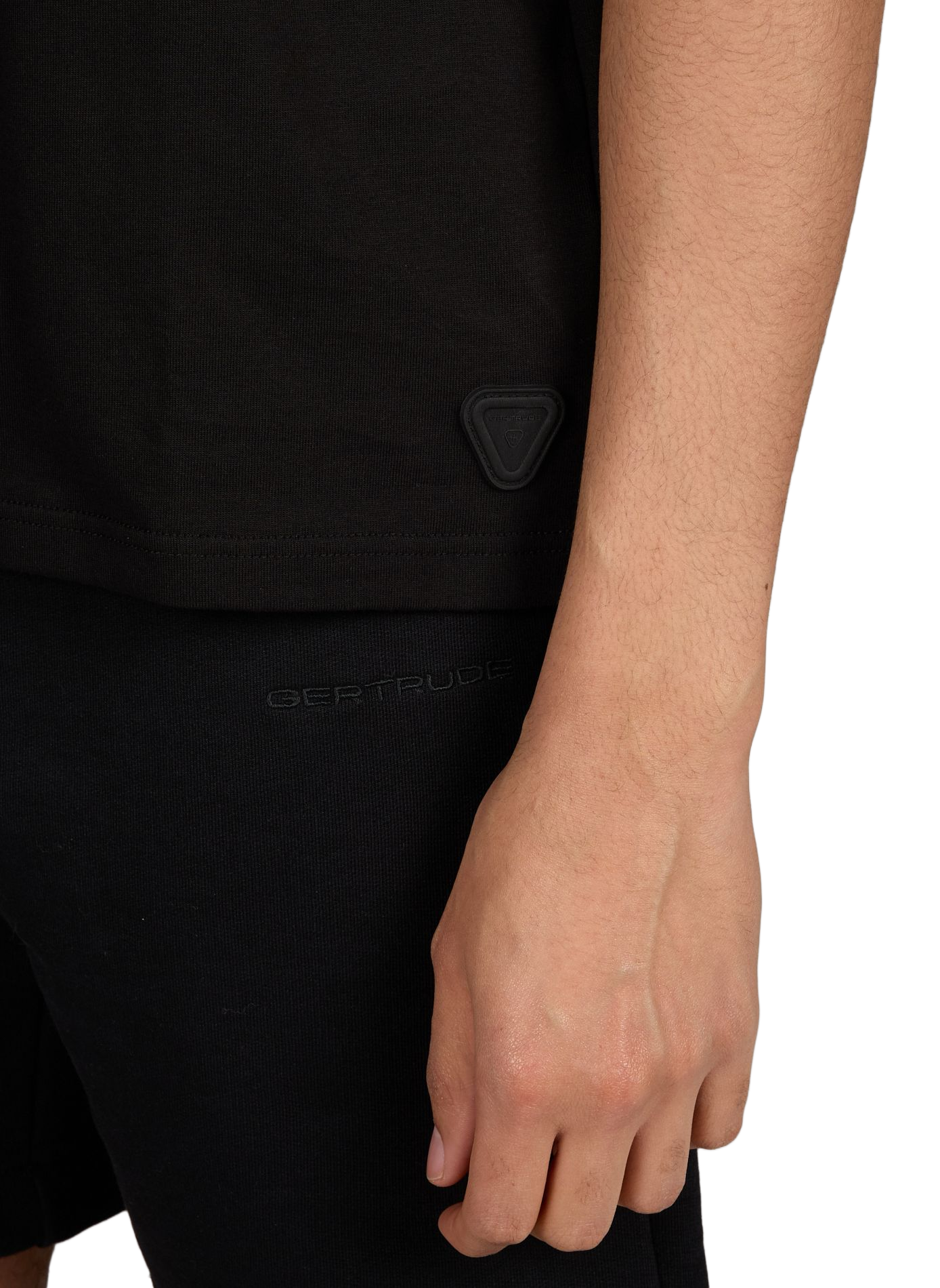 Biker-style cotton t-shirt GERTRUDE ET GASTON Black