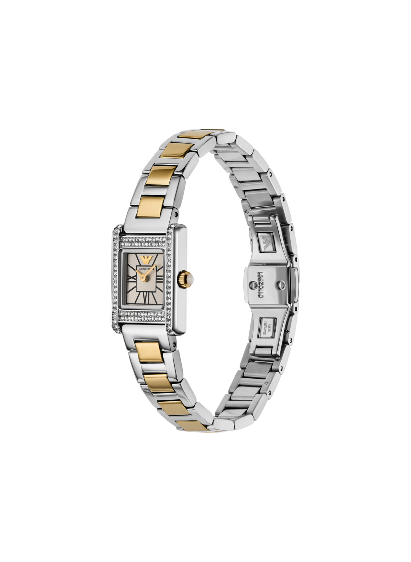 Montre quartz en acier inoxydable ARMANI MONTRES Beige