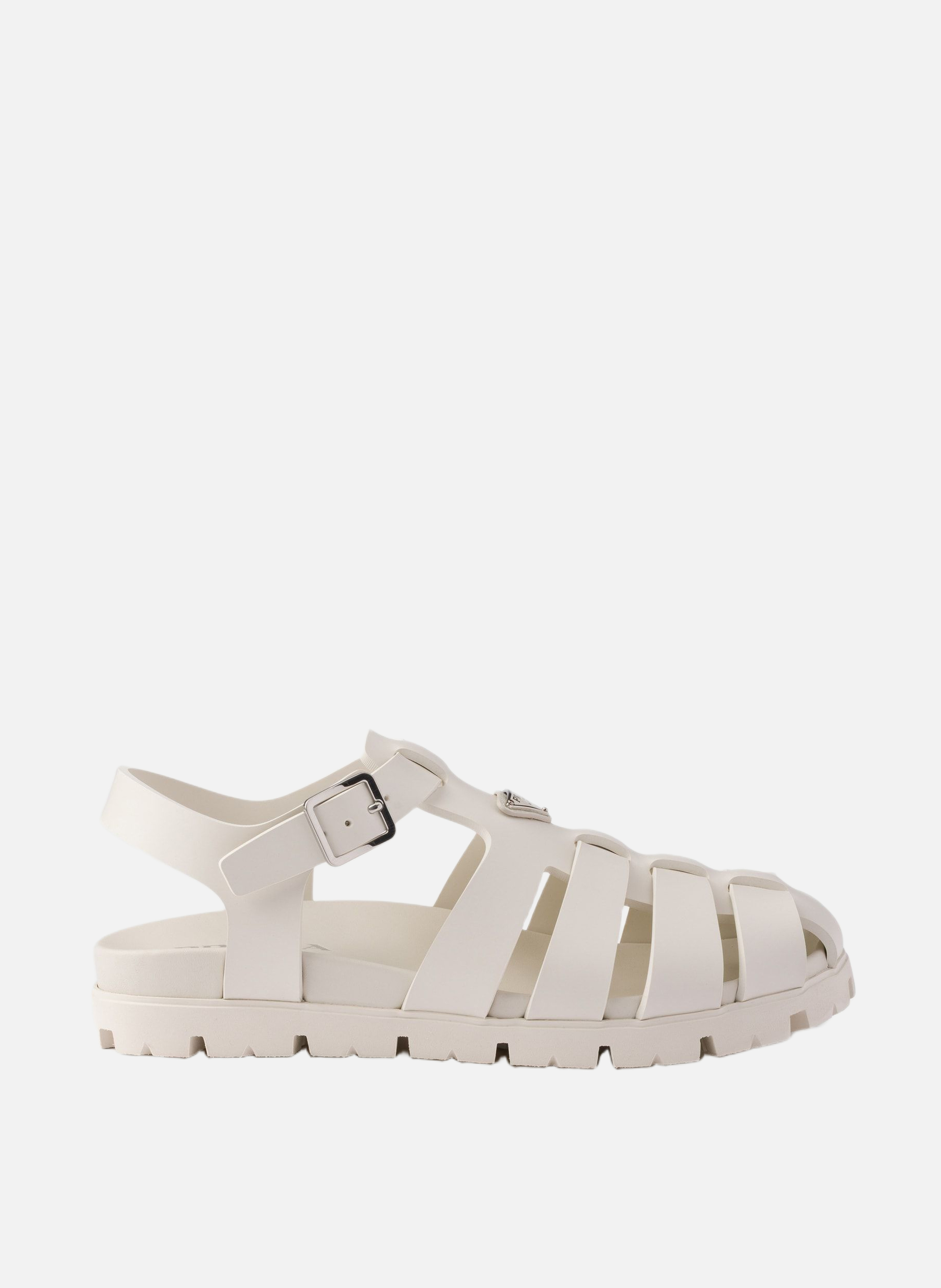 Sandales de pêcheur en gomme PRADA Beige