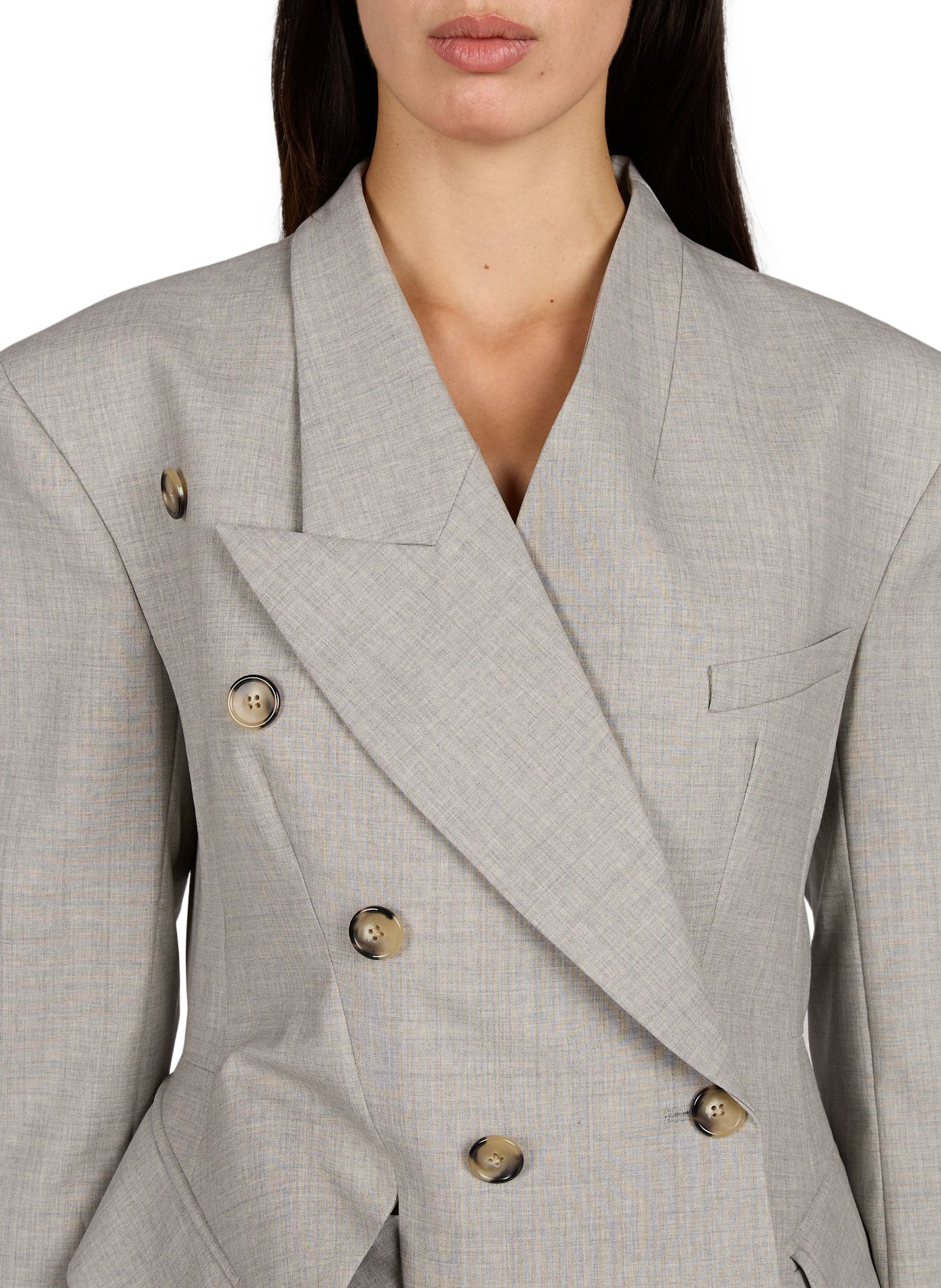 Veste ajustée en laine mélangée A.W.A.K.E. MODE Gris
