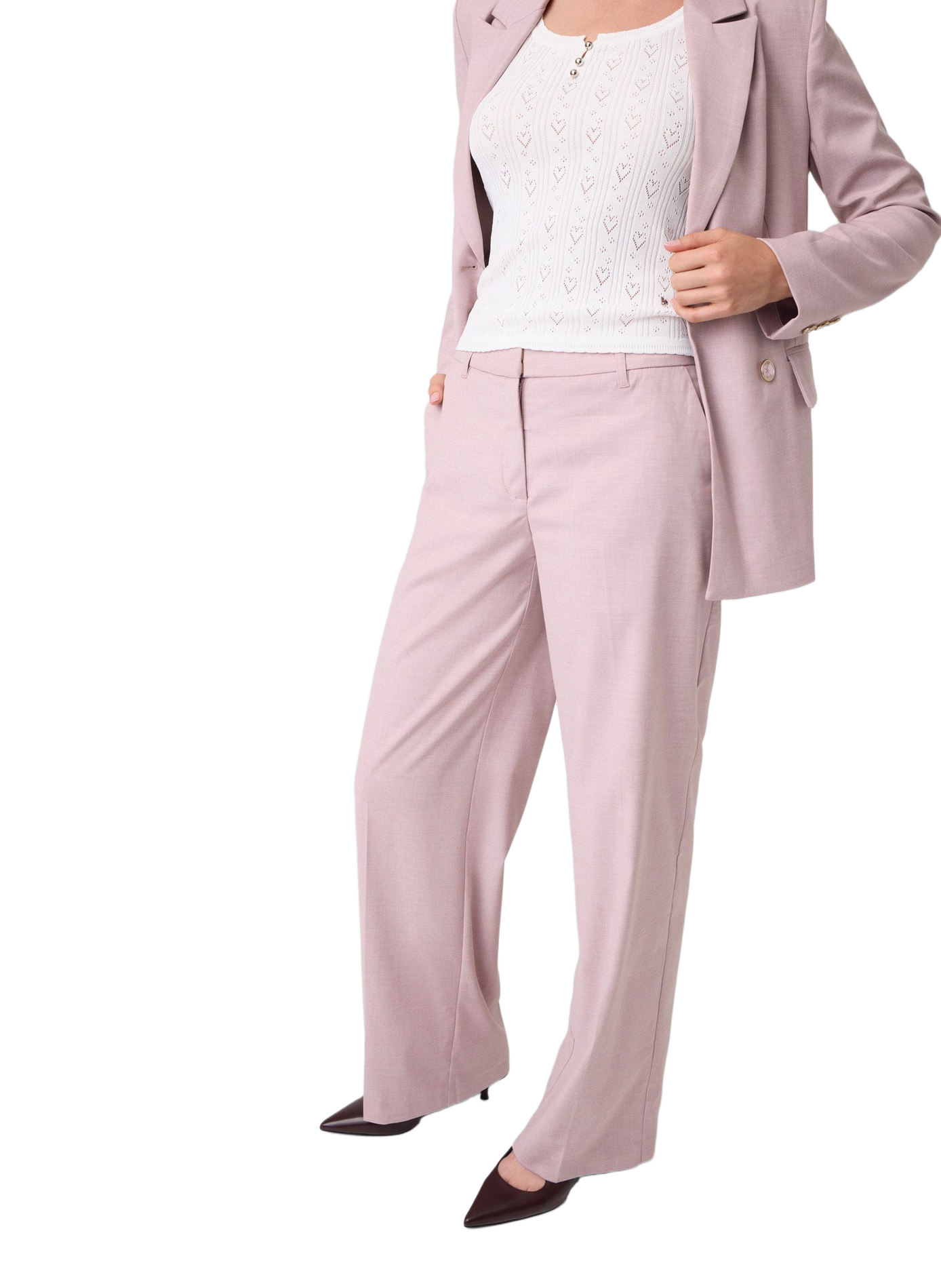 Wide-leg trousers GUESS Pink
