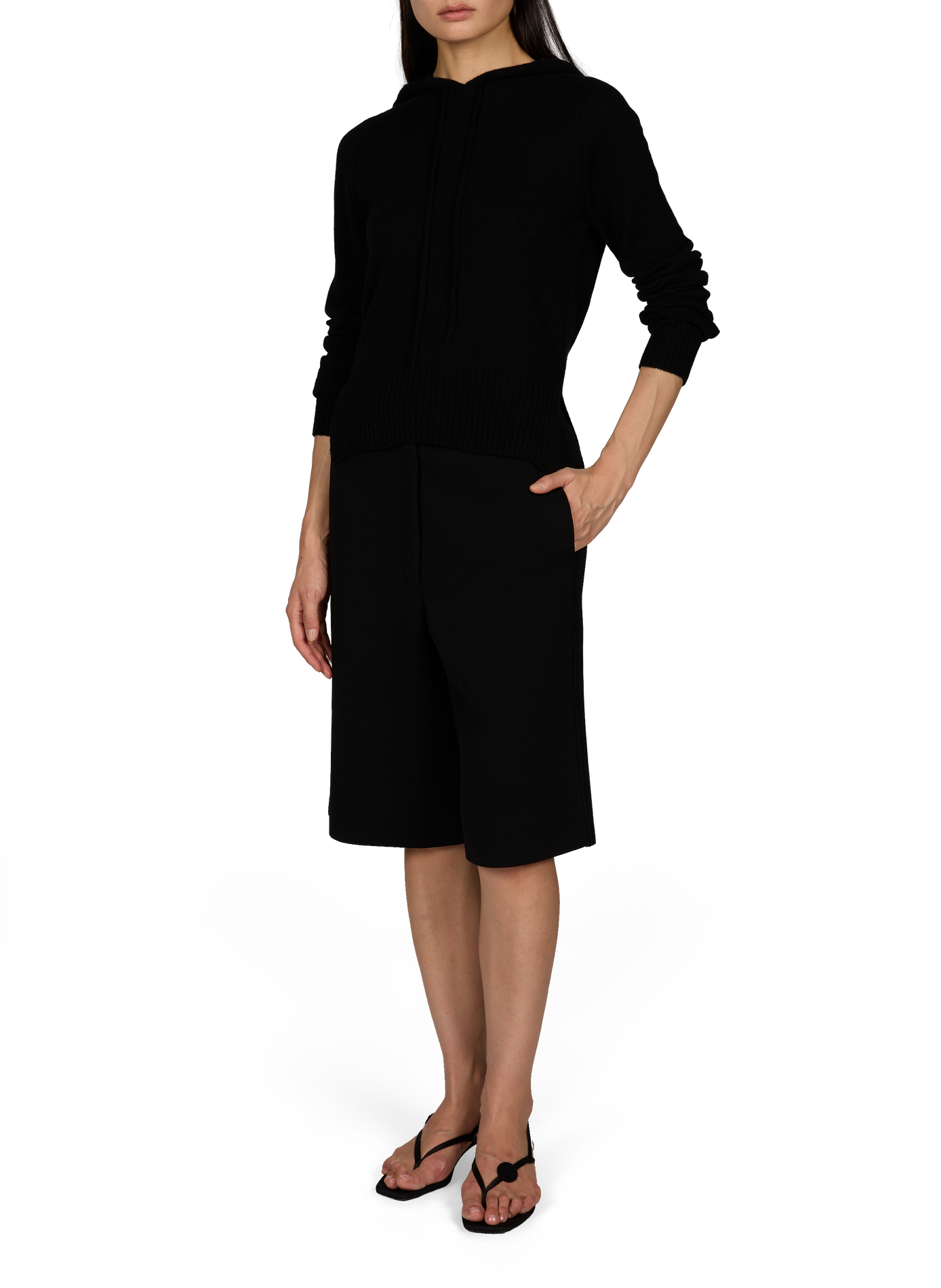 Cashmere Hooded Sweater SIMONE ROCHA Black