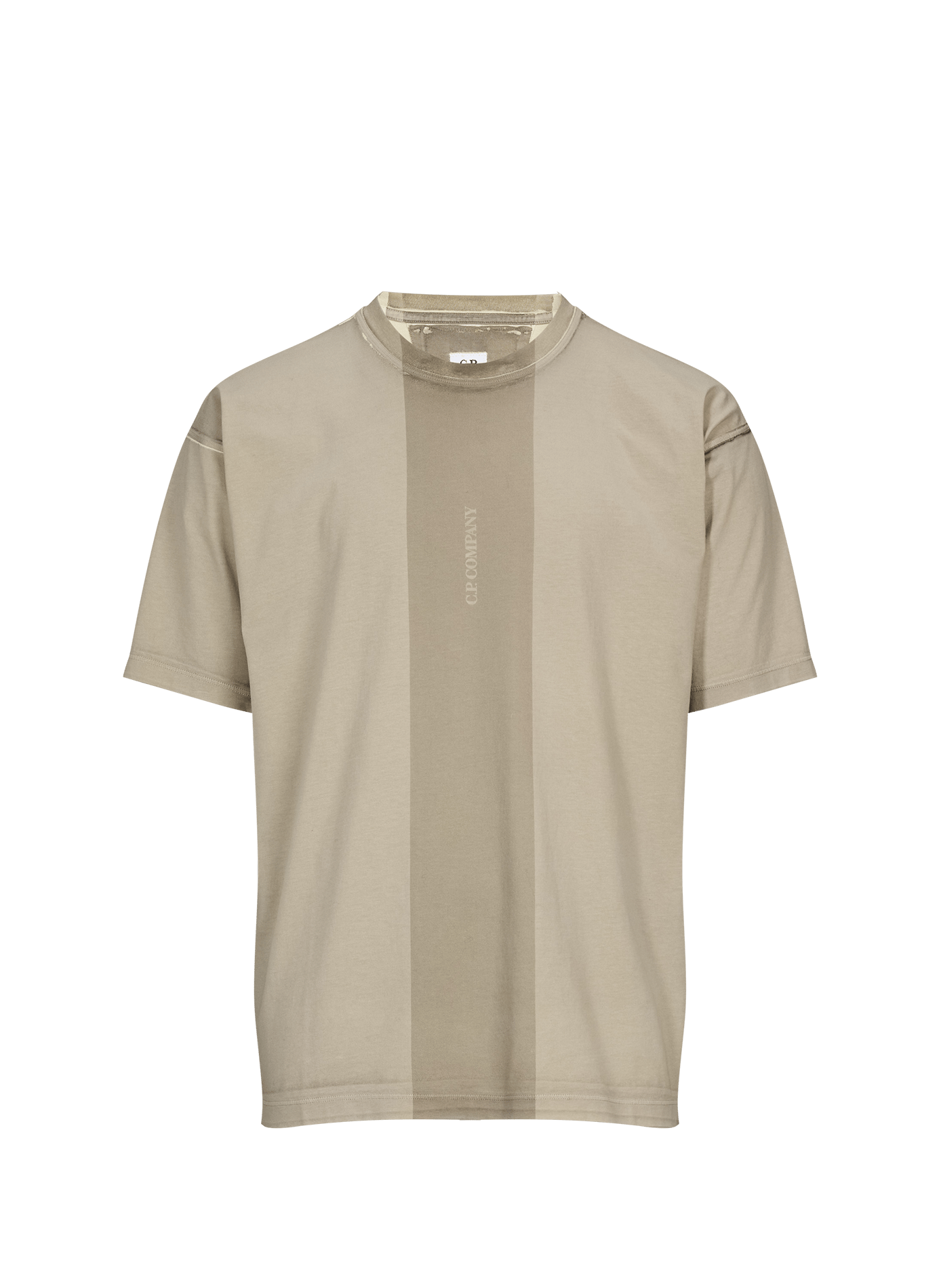 Zweifarbiges Rundhals-T-Shirt CP COMPANY Beige