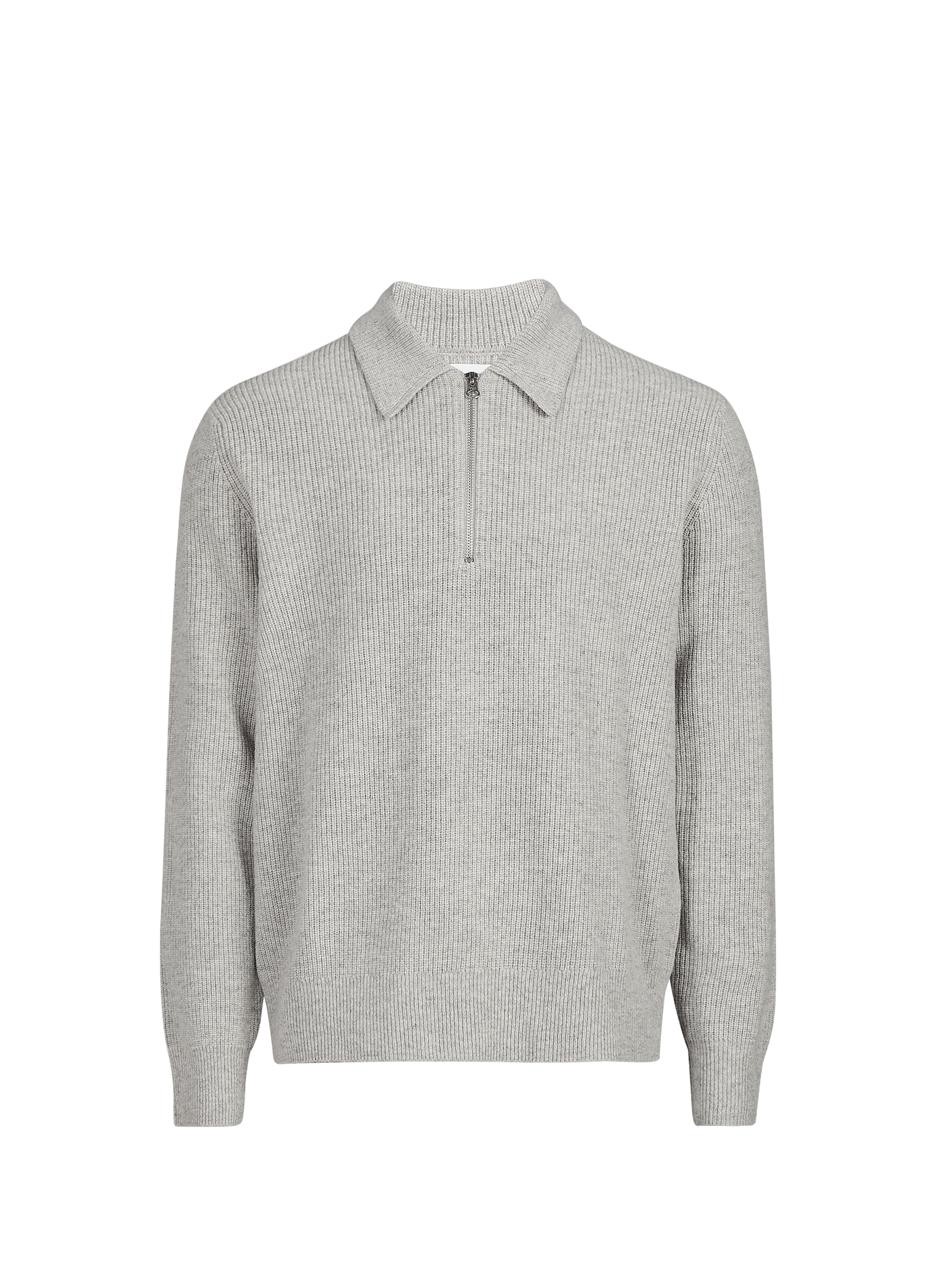 Wool zip-neck jumper SAMSOE SAMSOE Grey