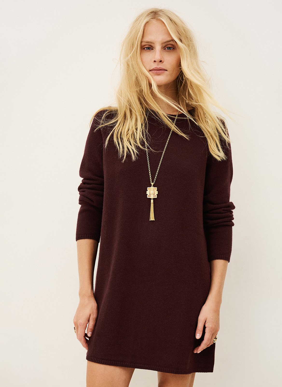 Robe droite en laine mélangée atess | Violet BA&SH Femme