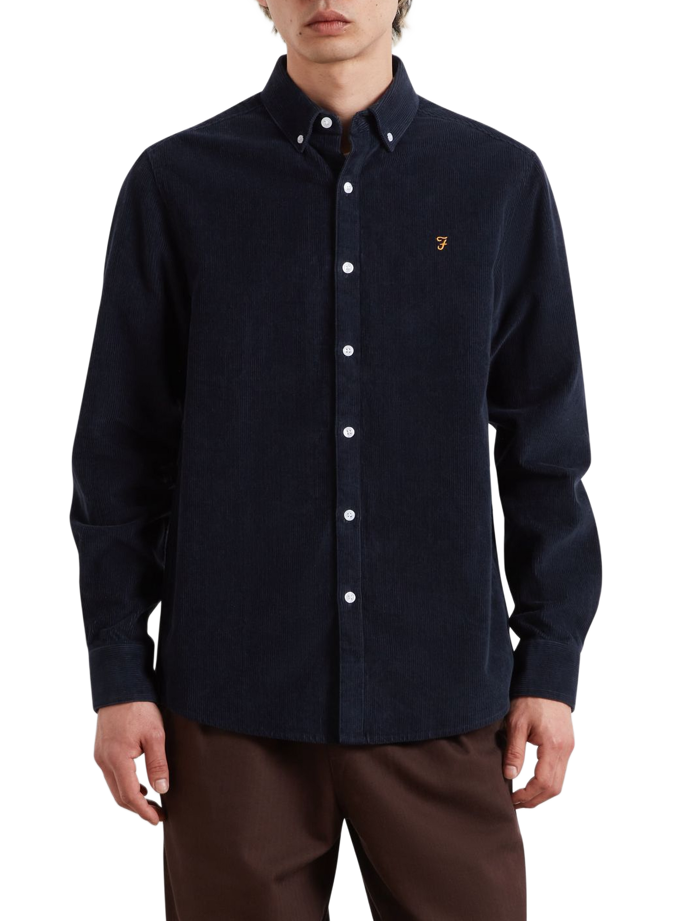 Straight classic collar shirt in cotton FARAH Blue