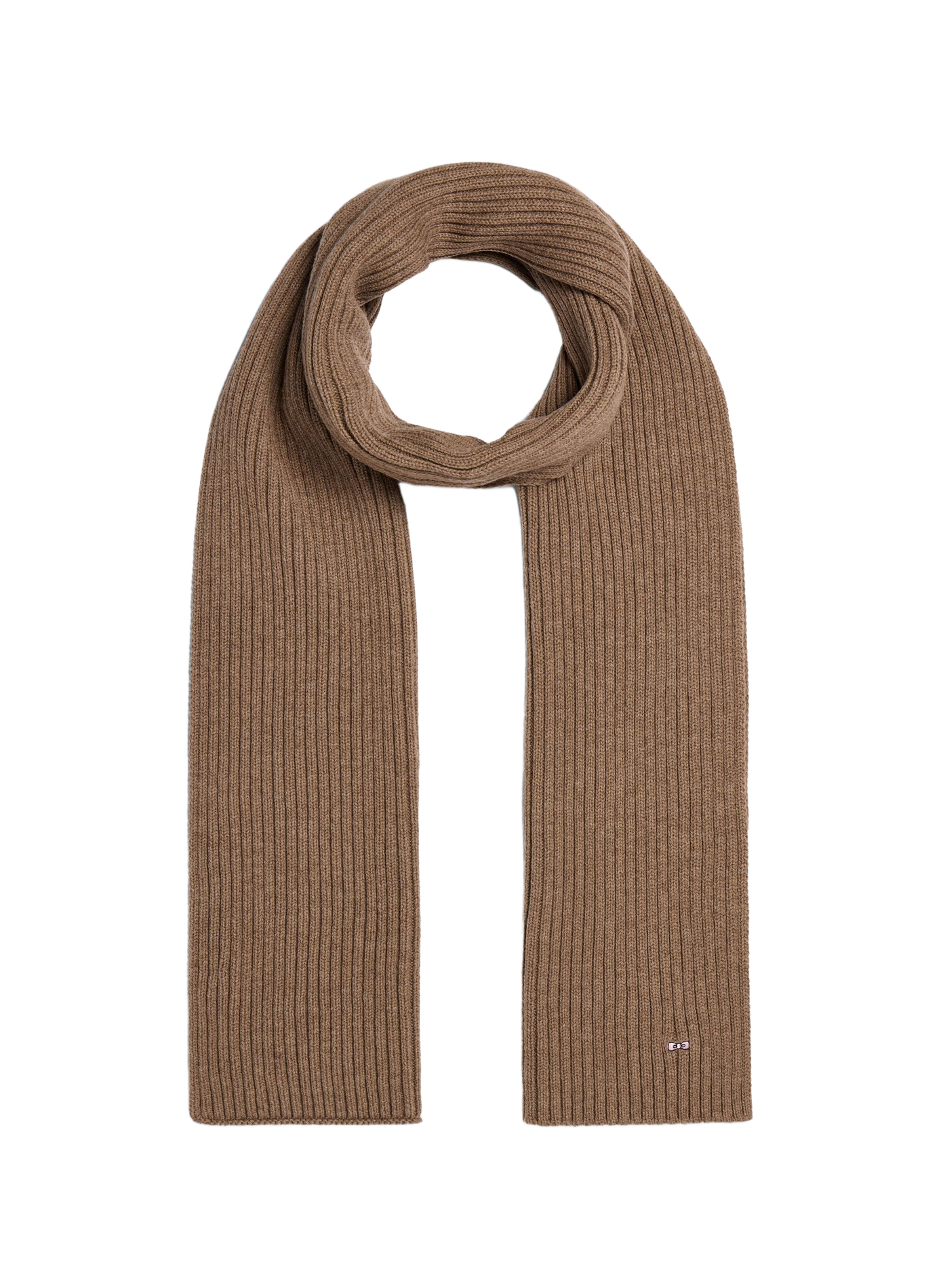Echarpe en maille à logo en laine et coton EDEN PARK Braun