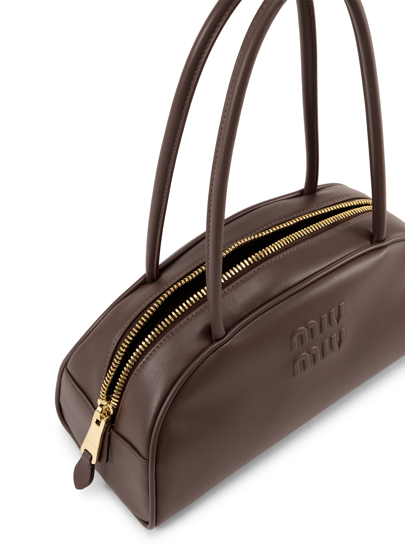 Beau tas van leer MIU MIU Bruin