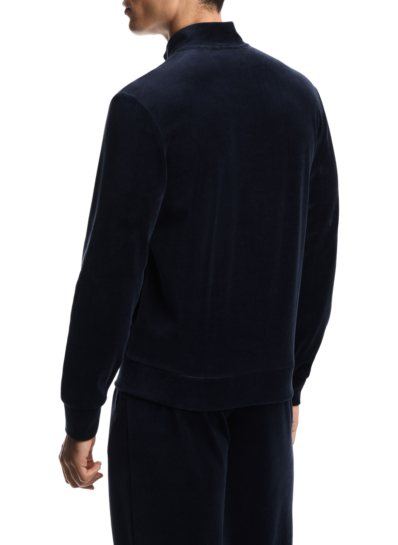 Logo Cotton-Blend Jacket EMPORIO ARMANI Blue